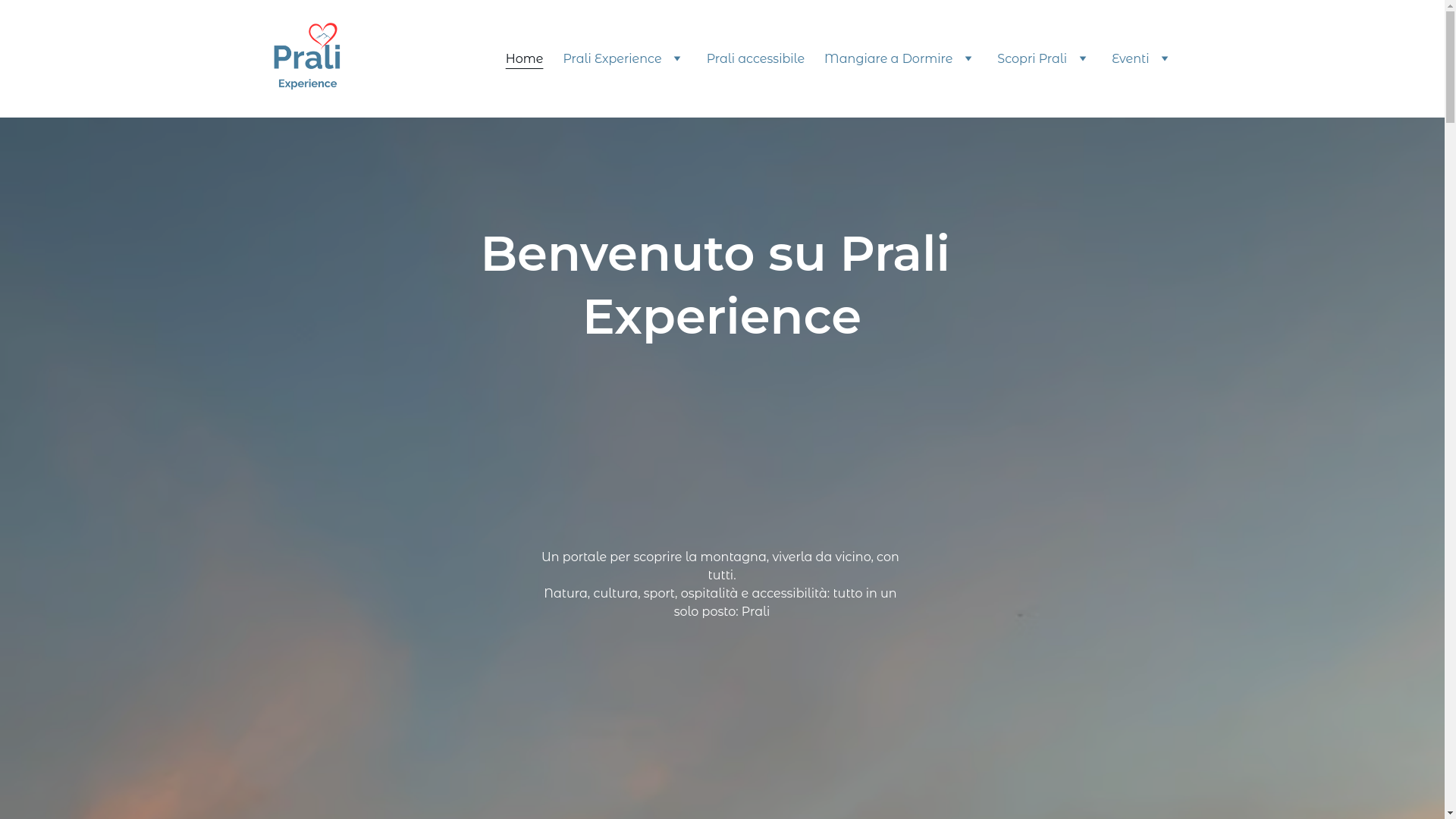 website screenshot of https://praliexperience.it/