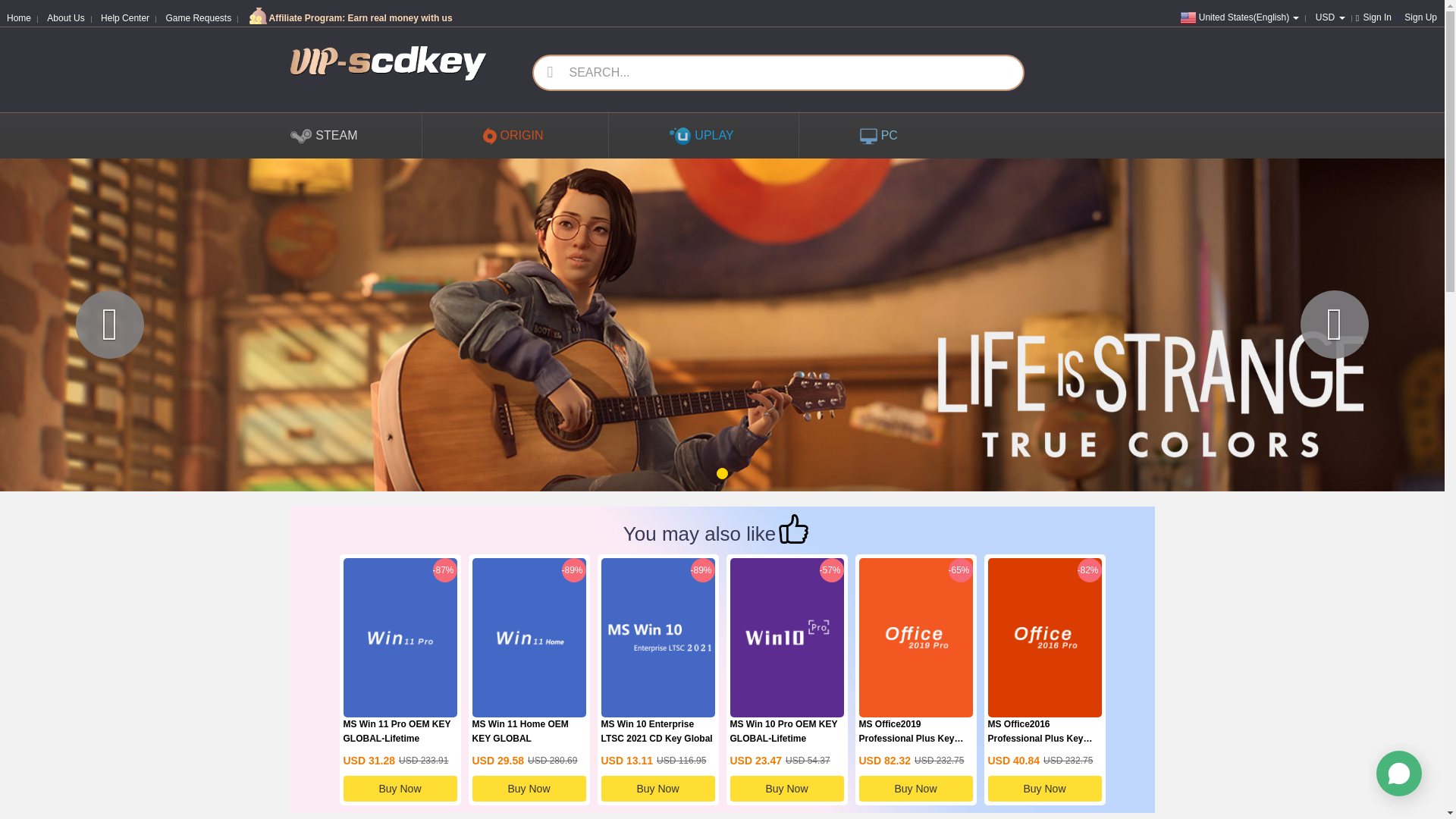 website screenshot of https://www.vip-scdkey.com/