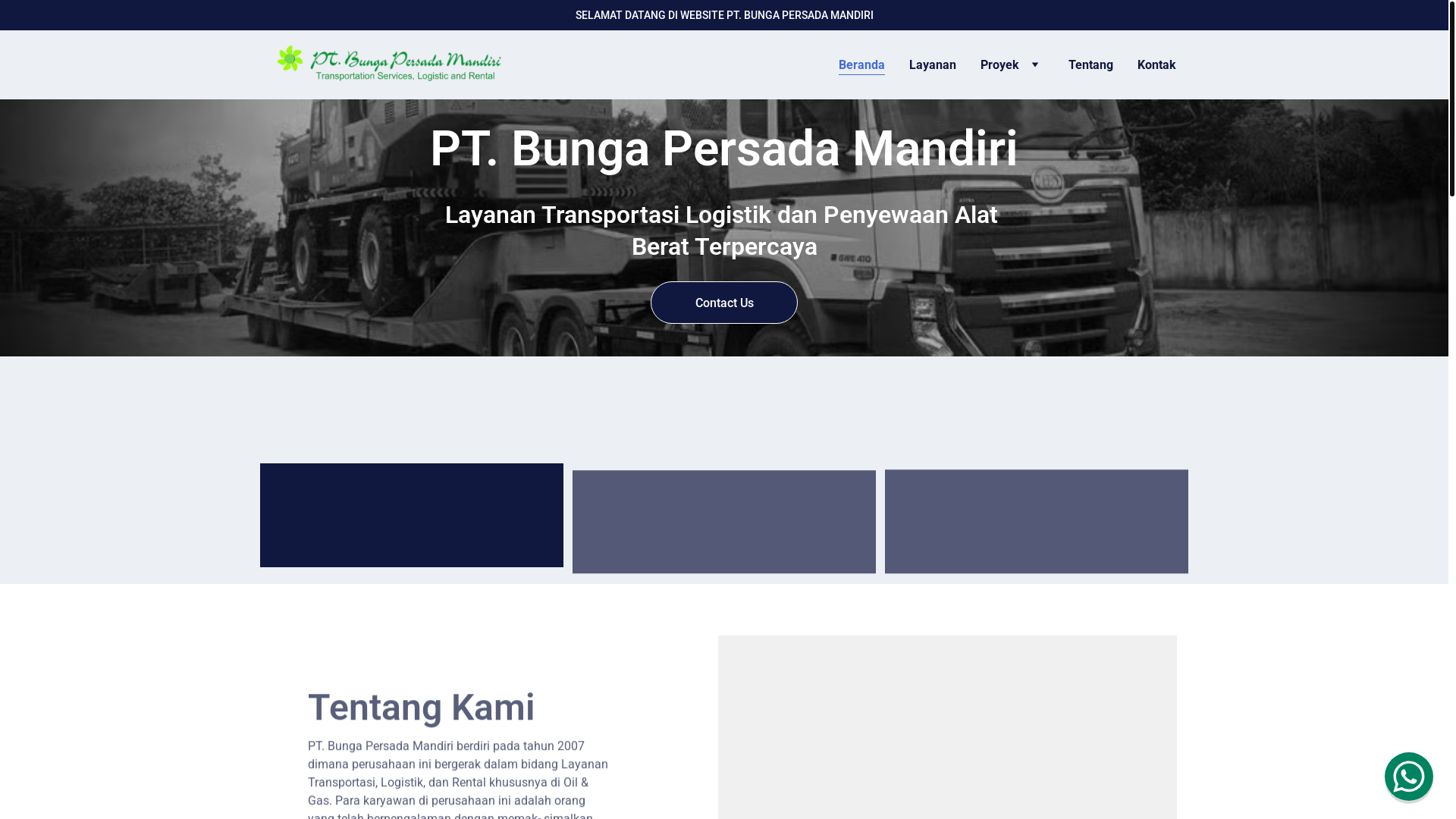 website screenshot of https://bungapersadamandiri.com/