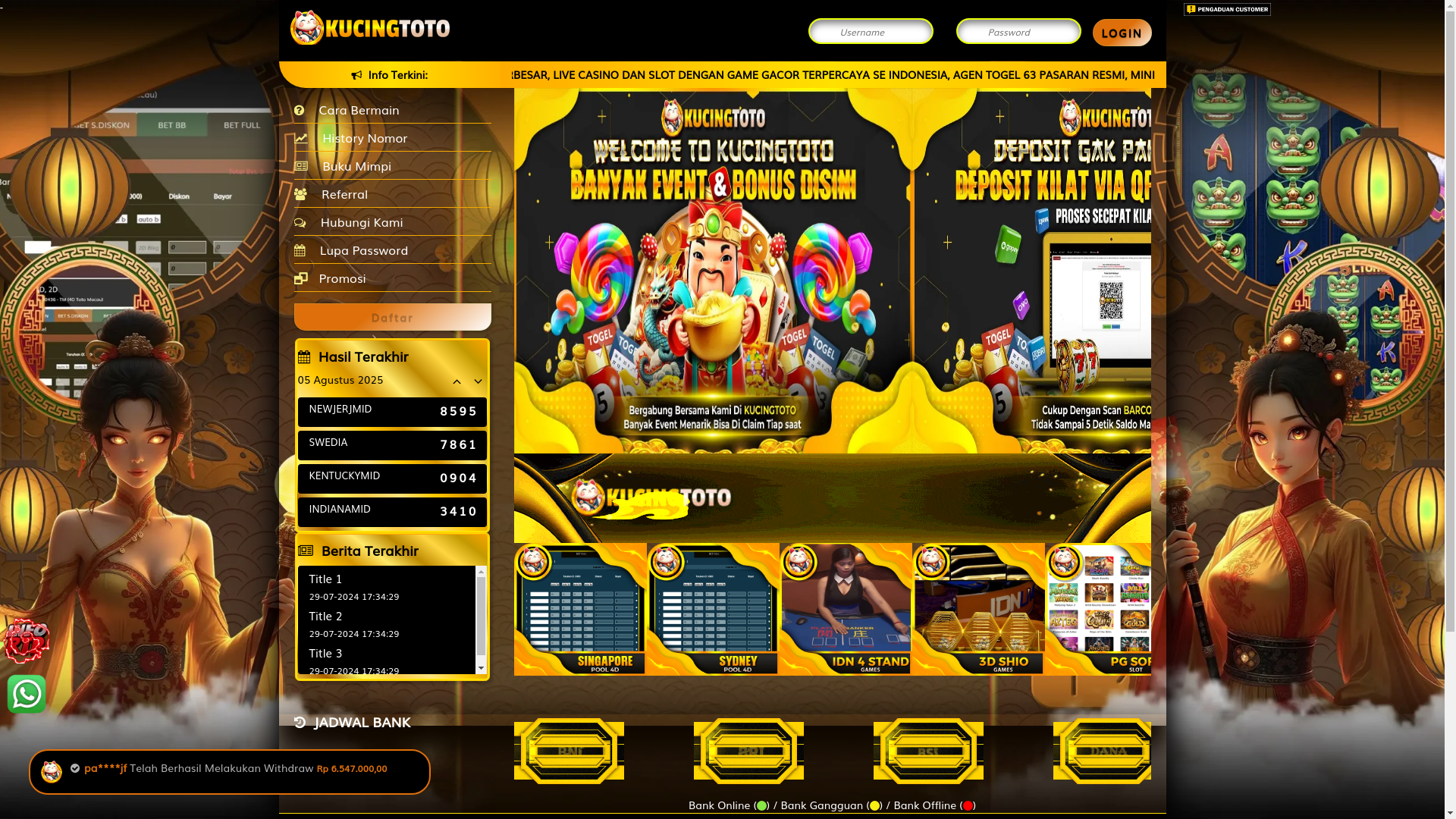 website screenshot of https://kucingkencang.com/