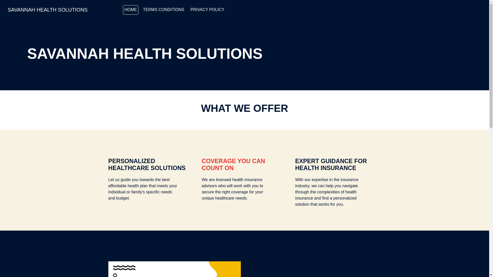 website screenshot of https://savannahhealthsolutions.site/