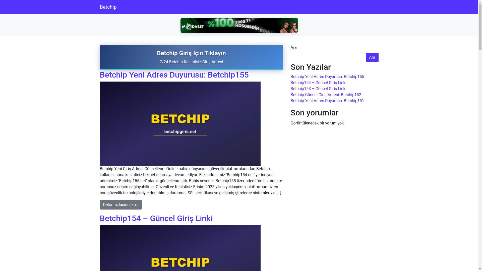 website screenshot of https://betchipgiris.net