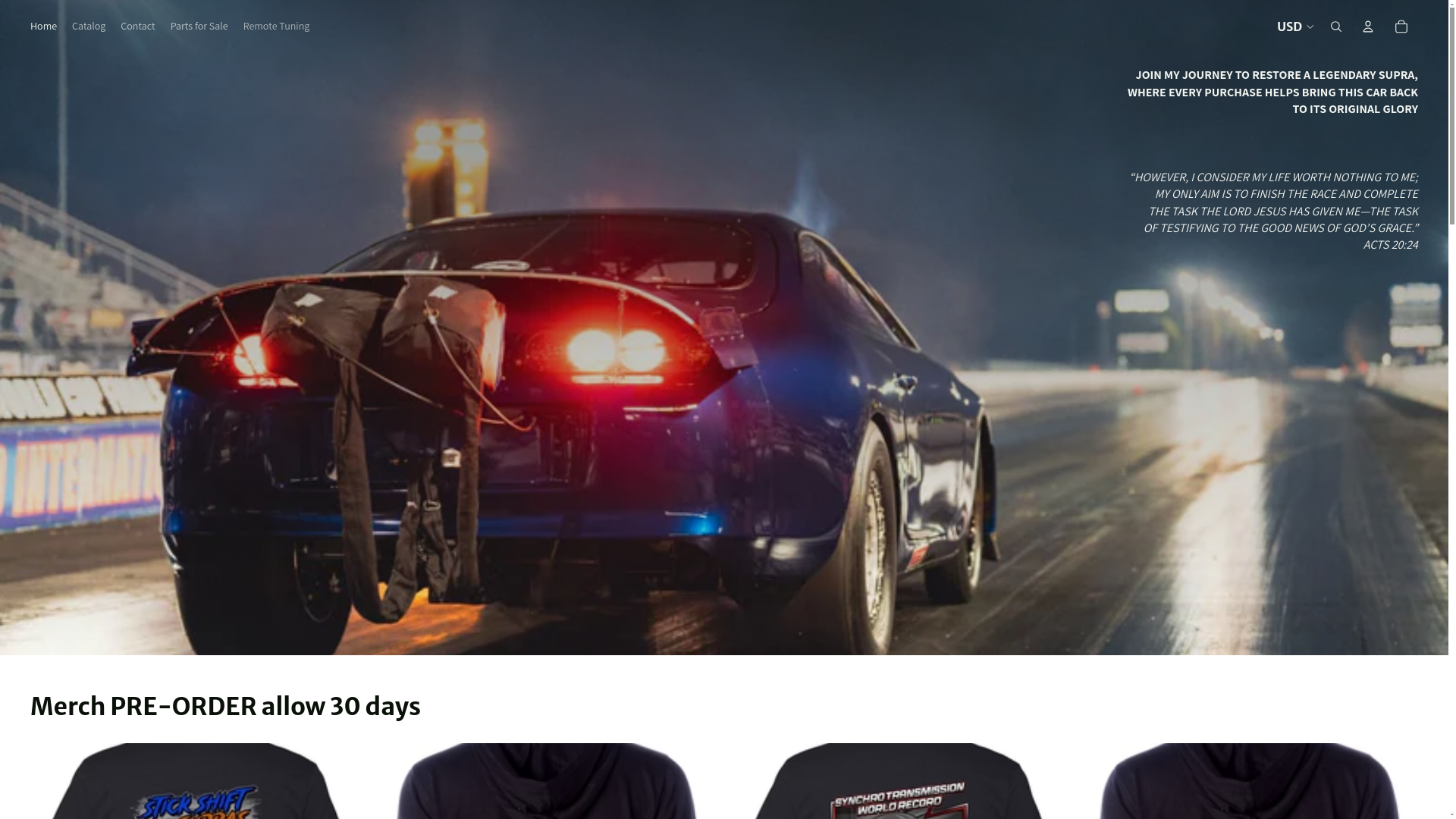 website screenshot of https://tunedbyvlad.com/