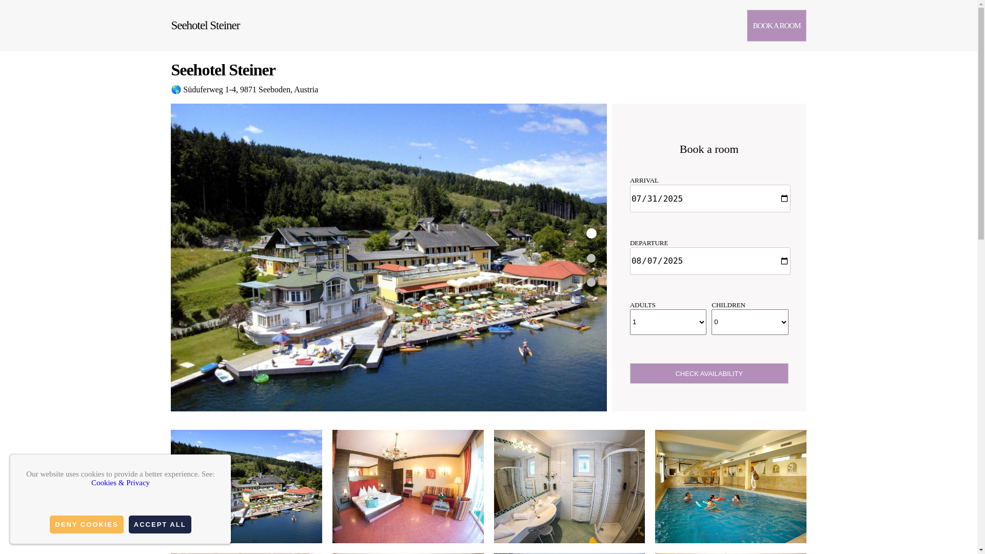 website screenshot of https://www-seehotel-steiner.at/