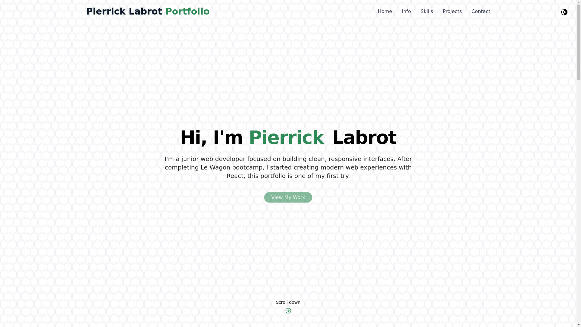 website screenshot of https://pierricklabrot.app/