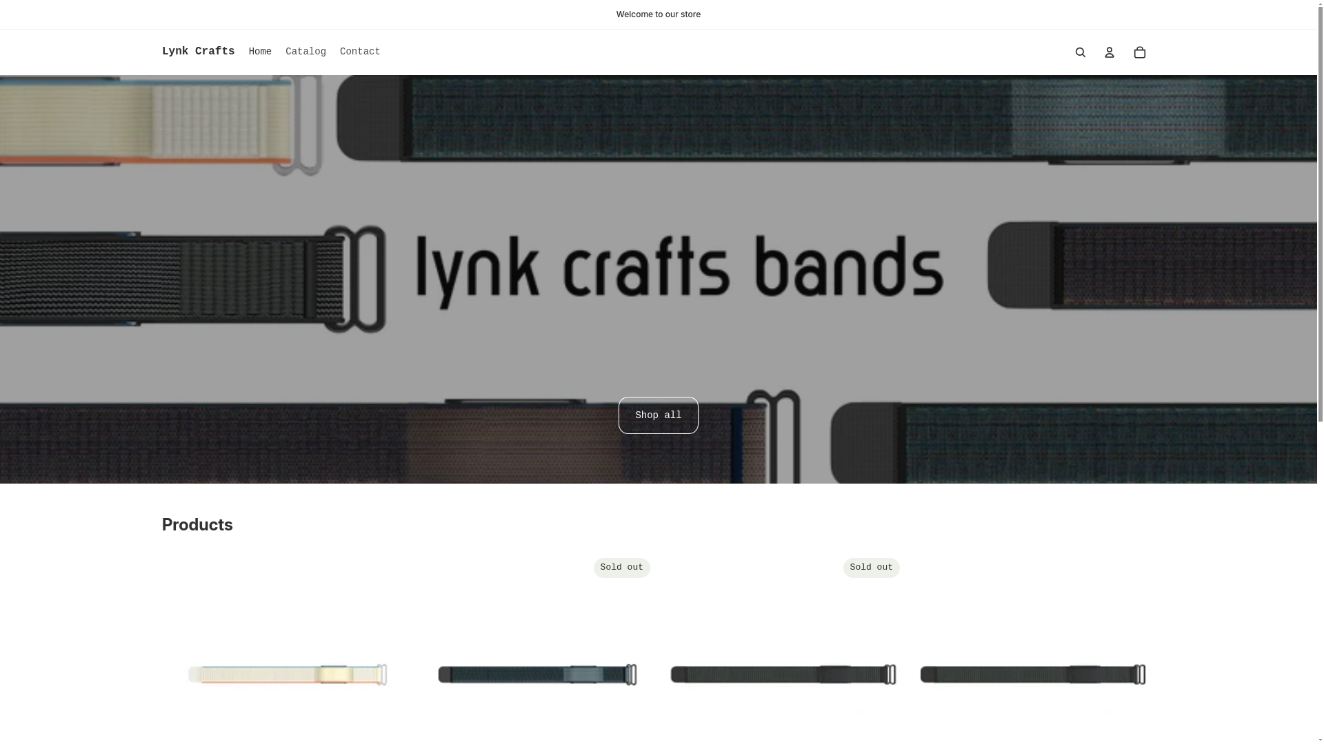 website screenshot of https://lynkcrafts.com/
