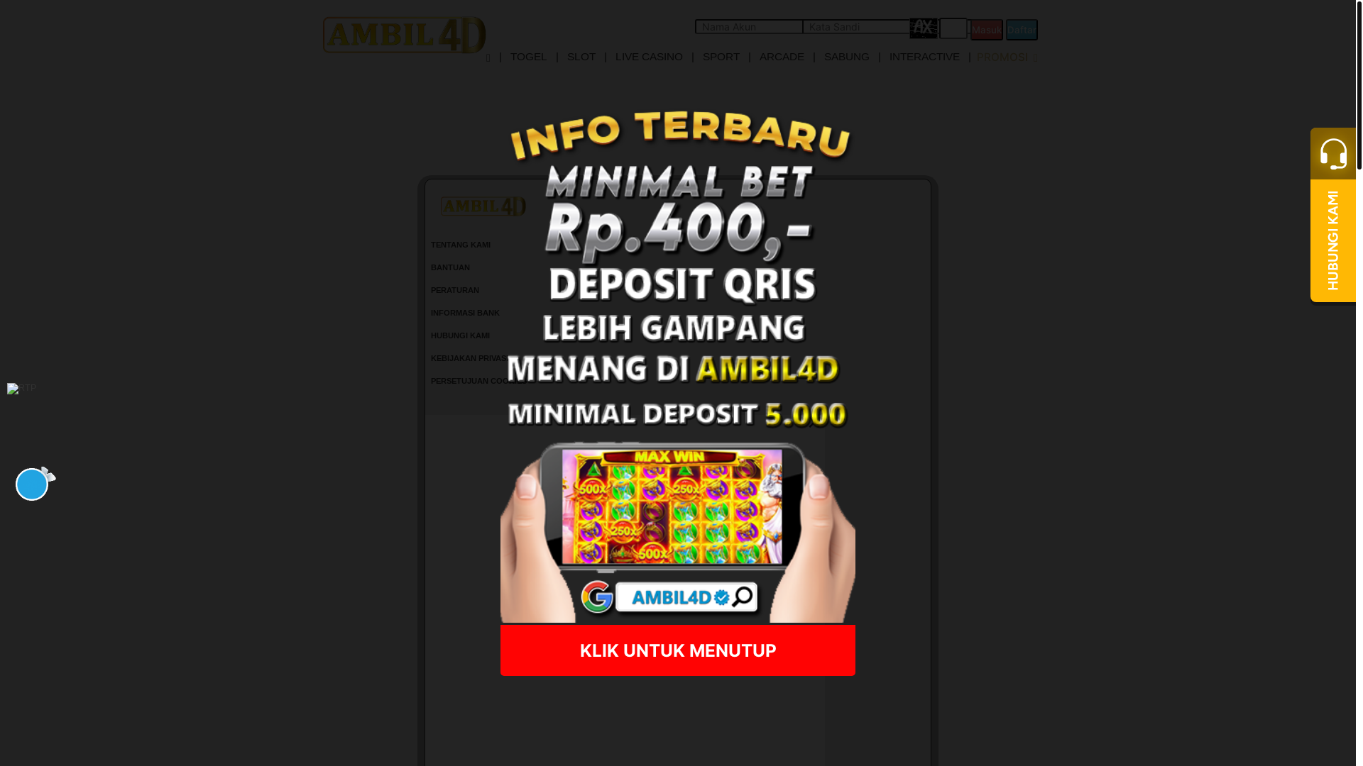website screenshot of https://2index-ambil4d.space/