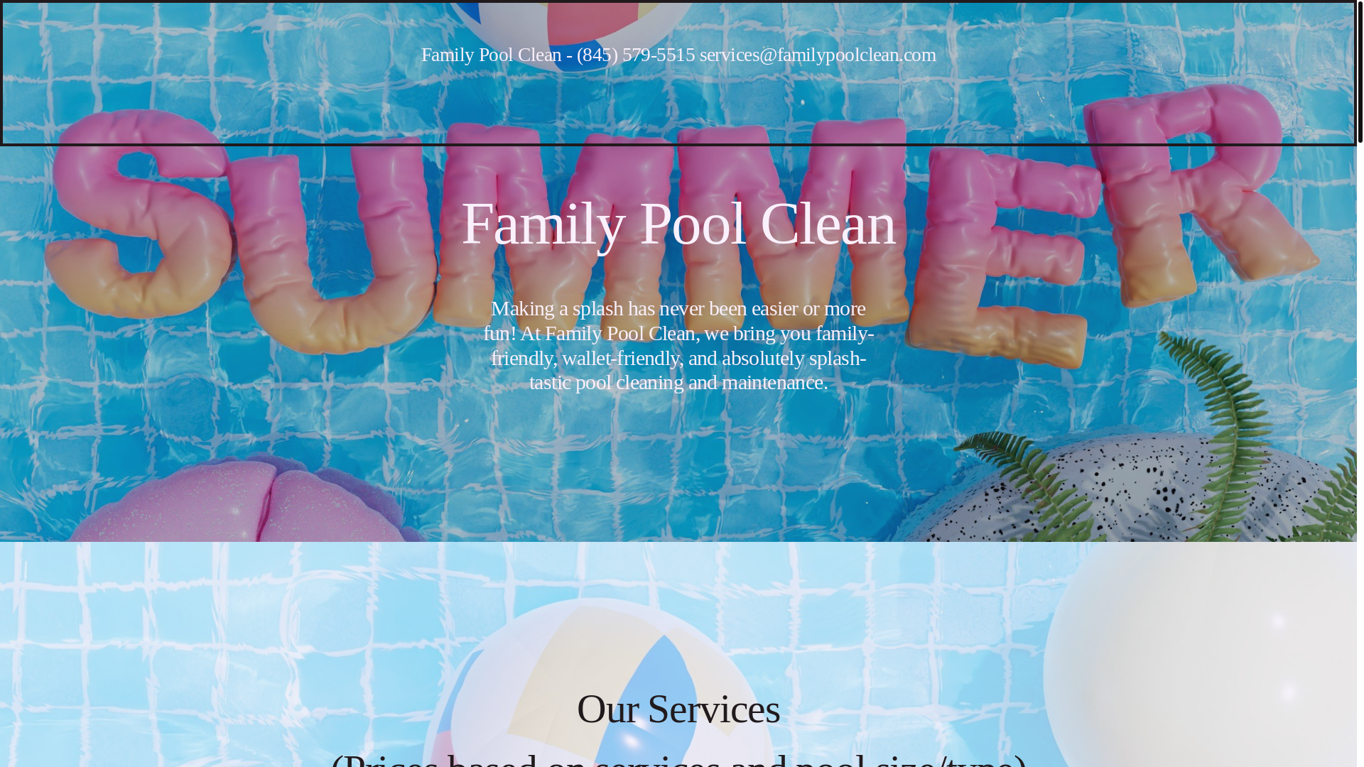website screenshot of https://familypoolclean.com/