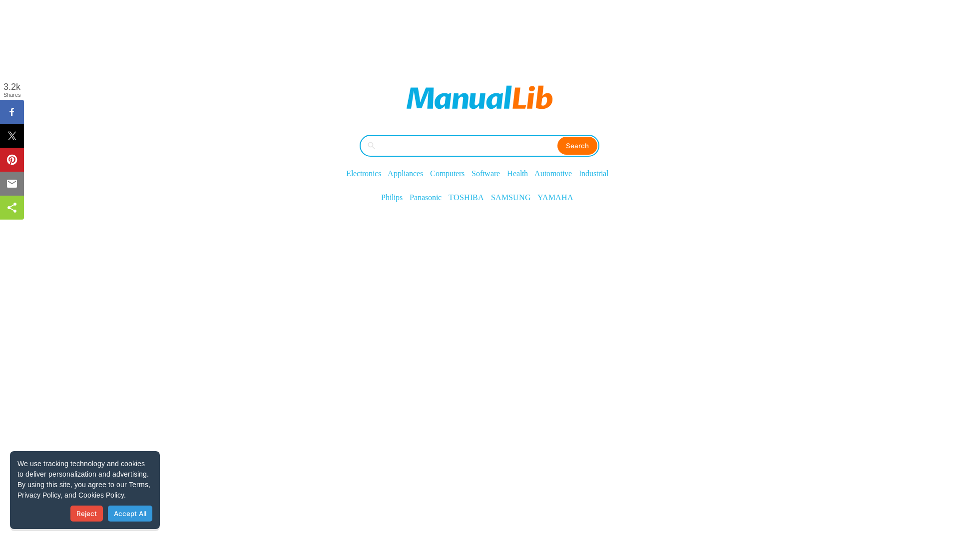 website screenshot of https://www.manuallib.com/