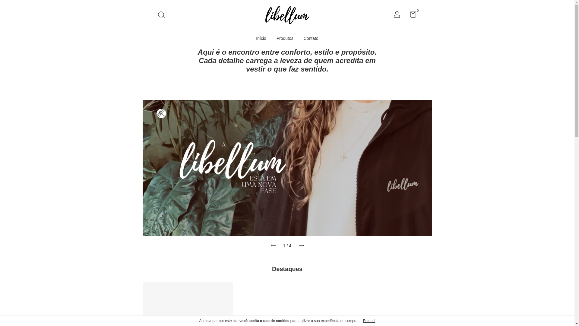 website screenshot of https://libellumstore.com.br/