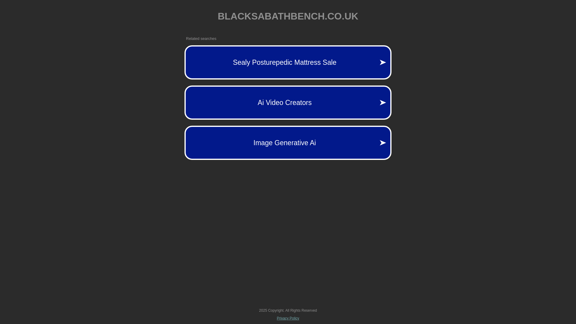 website screenshot of https://blacksabathbench.co.uk/