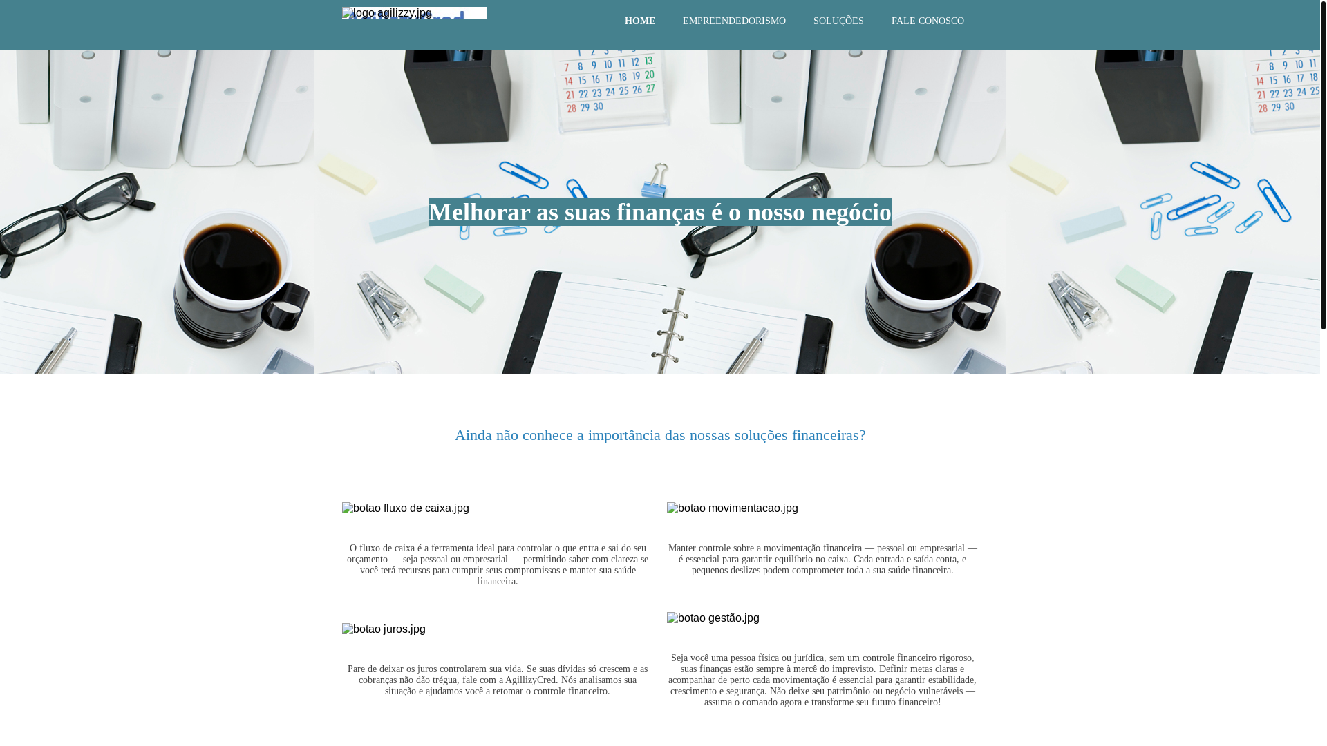 website screenshot of https://agilizzycredd.com.br/