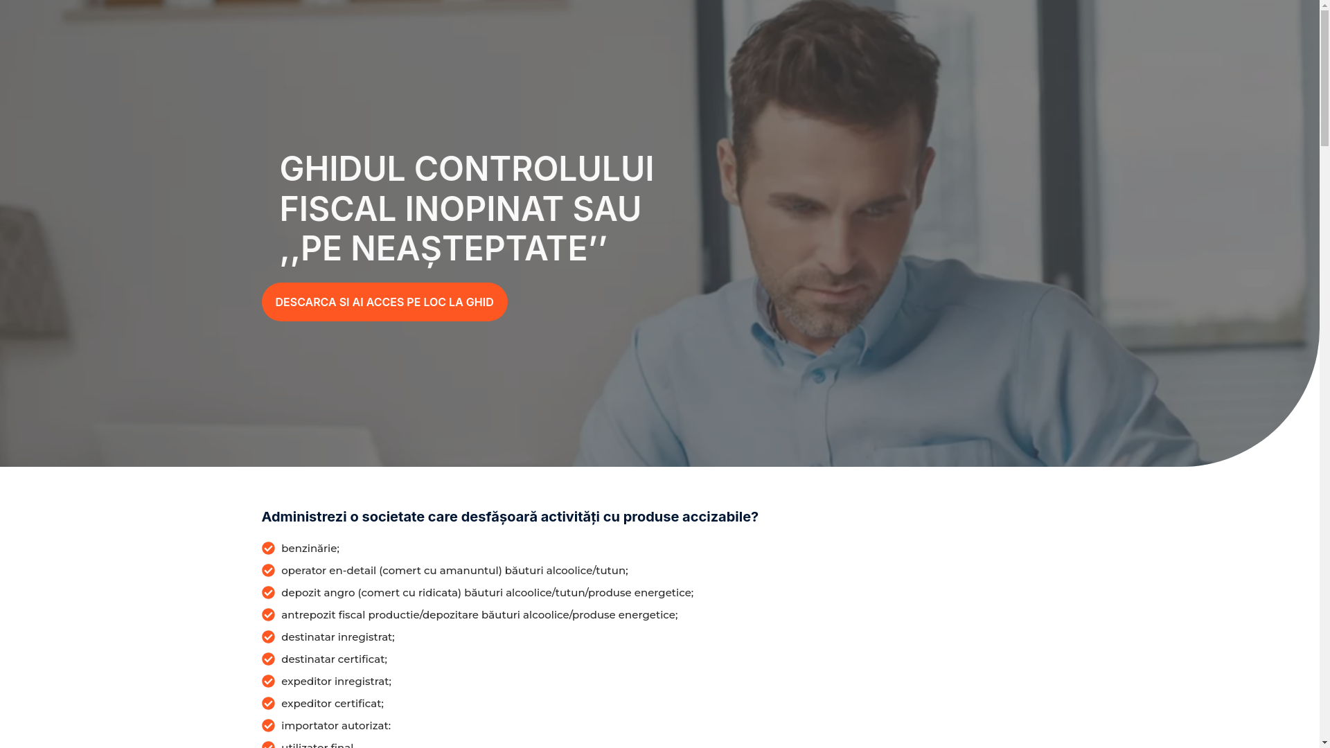 website screenshot of https://controale-fiscale.ro/