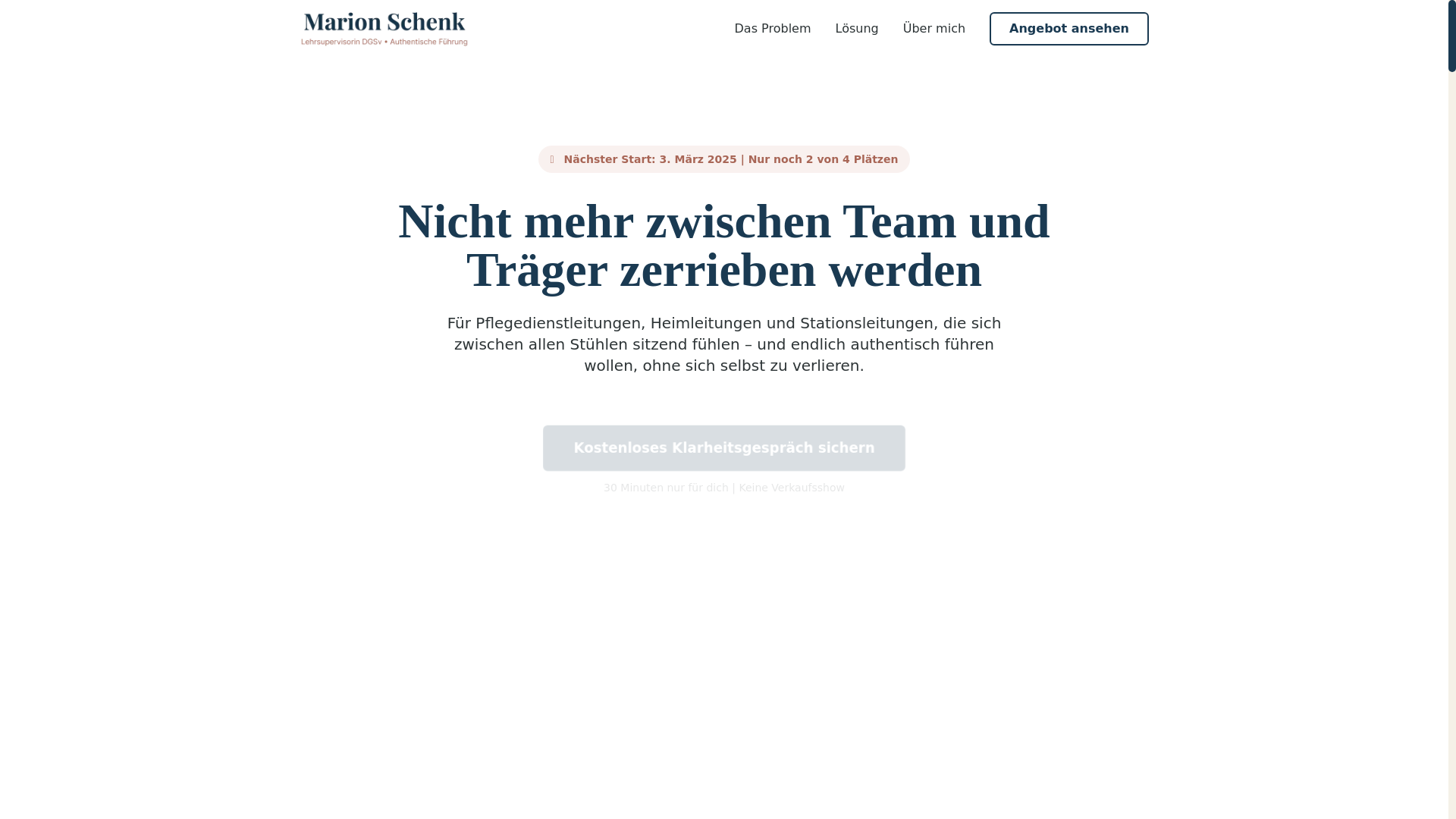 website screenshot of https://fuehrung-gesundheitswesen.de/