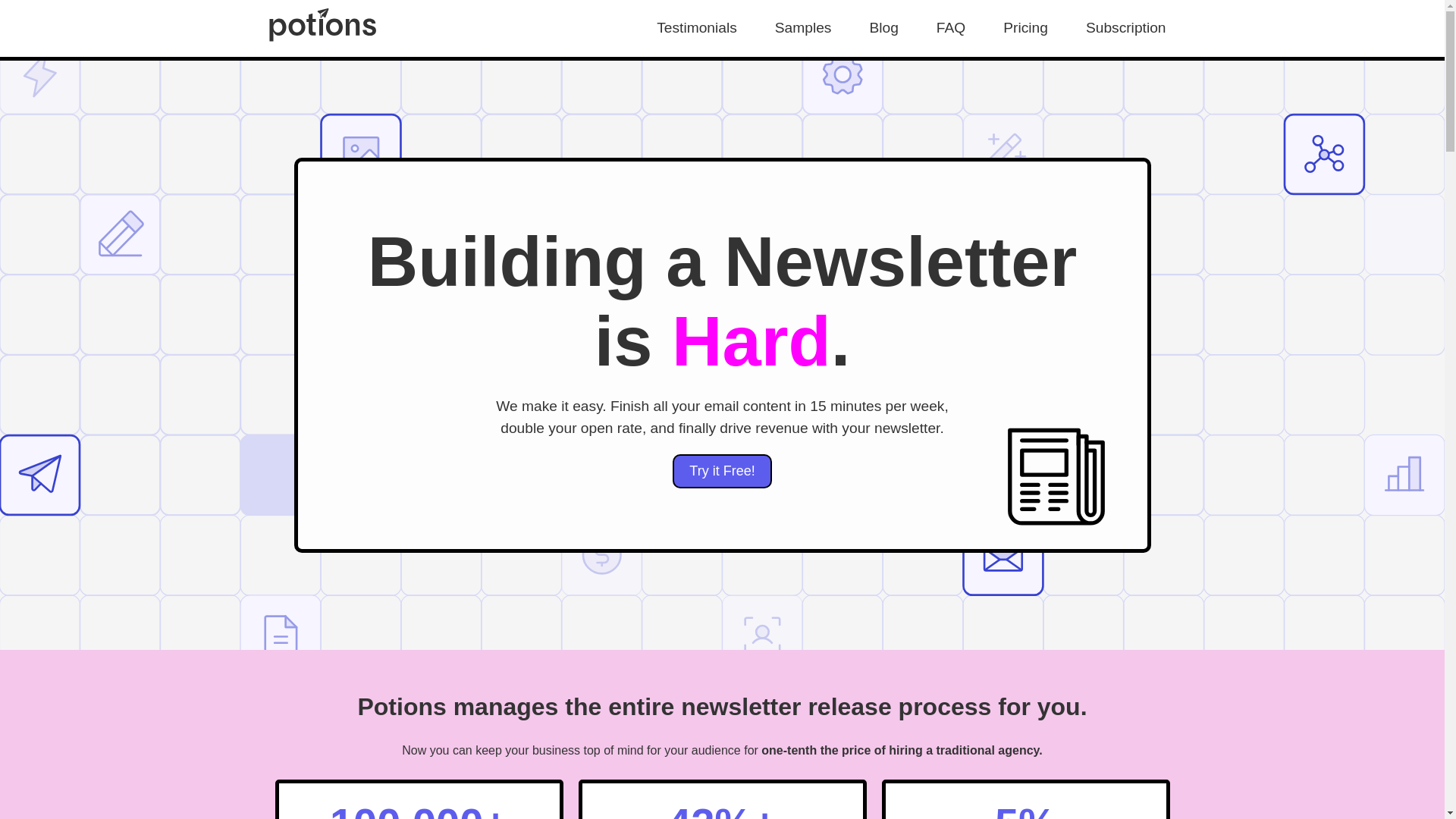 website screenshot of https://potiongenius.info/