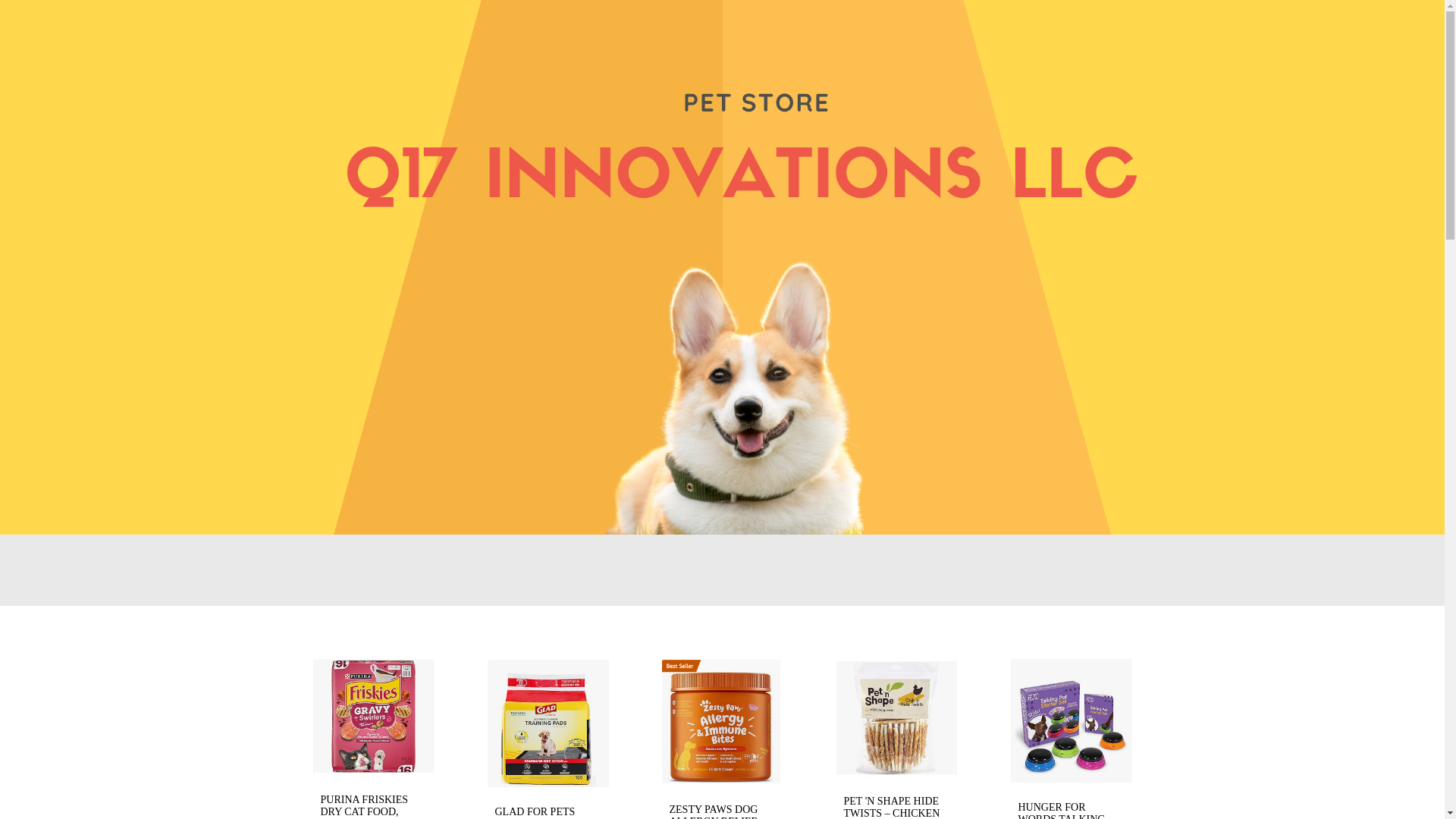 website screenshot of https://q17innovationsllcpetstore.com/