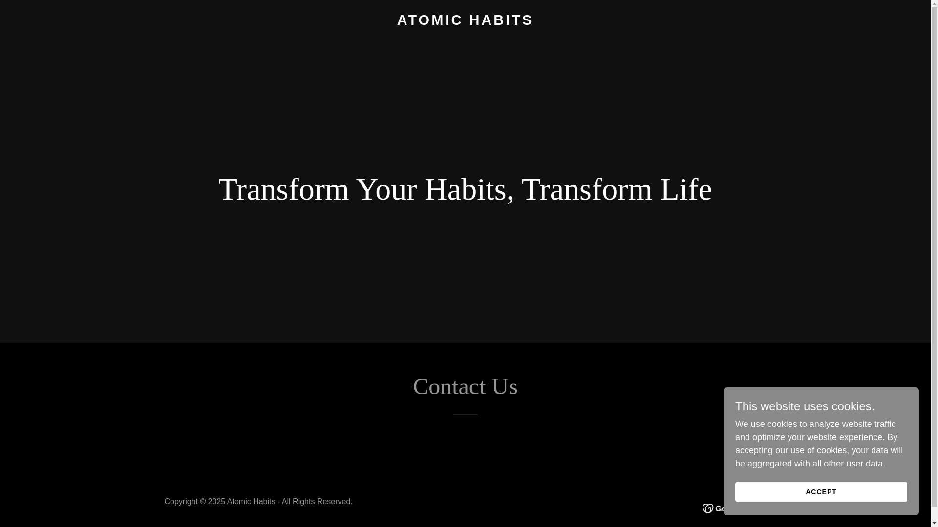 website screenshot of https://atomichabits.life/