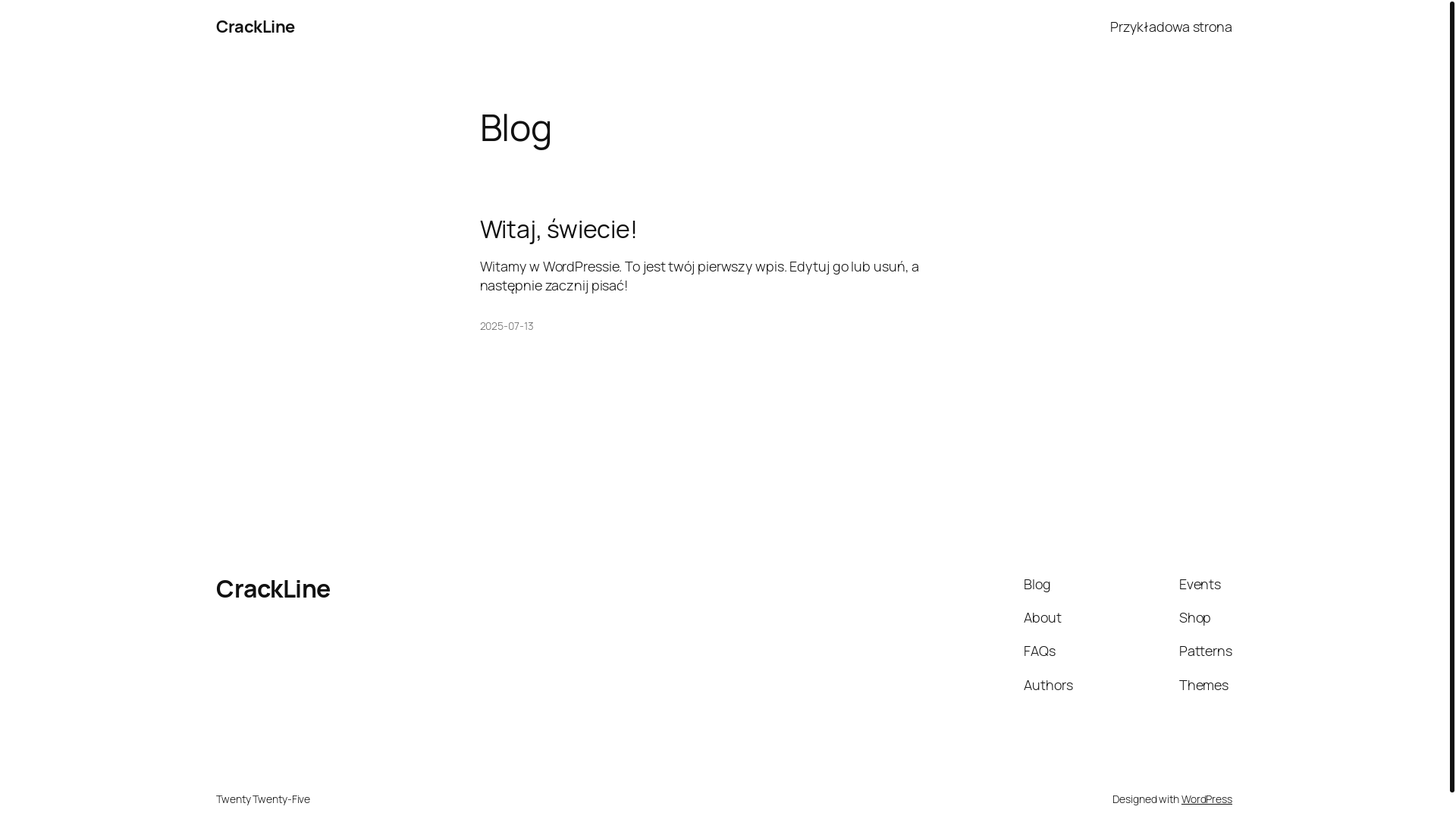 website screenshot of https://crackline.pl/