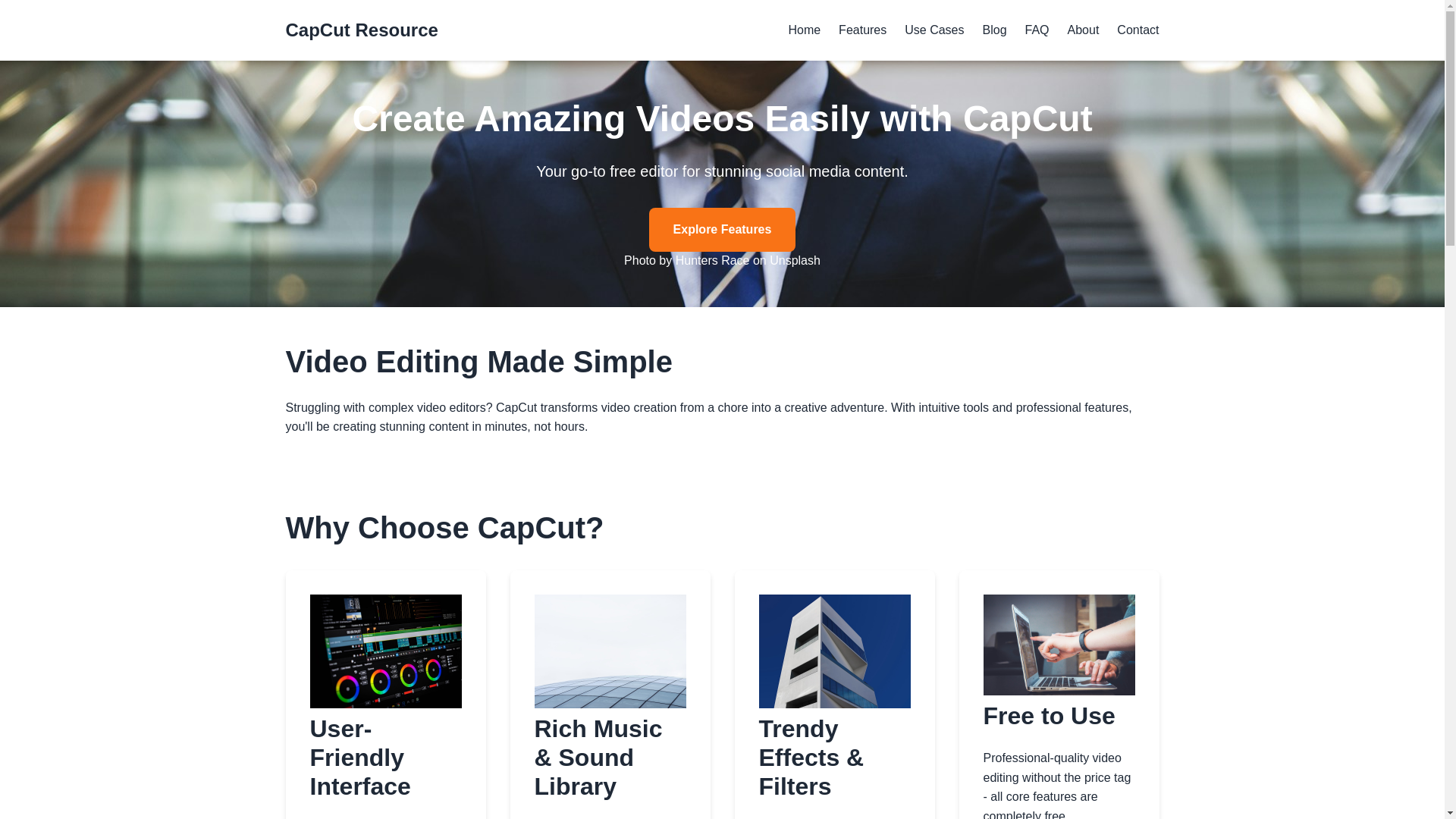 website screenshot of https://capcutai.com/
