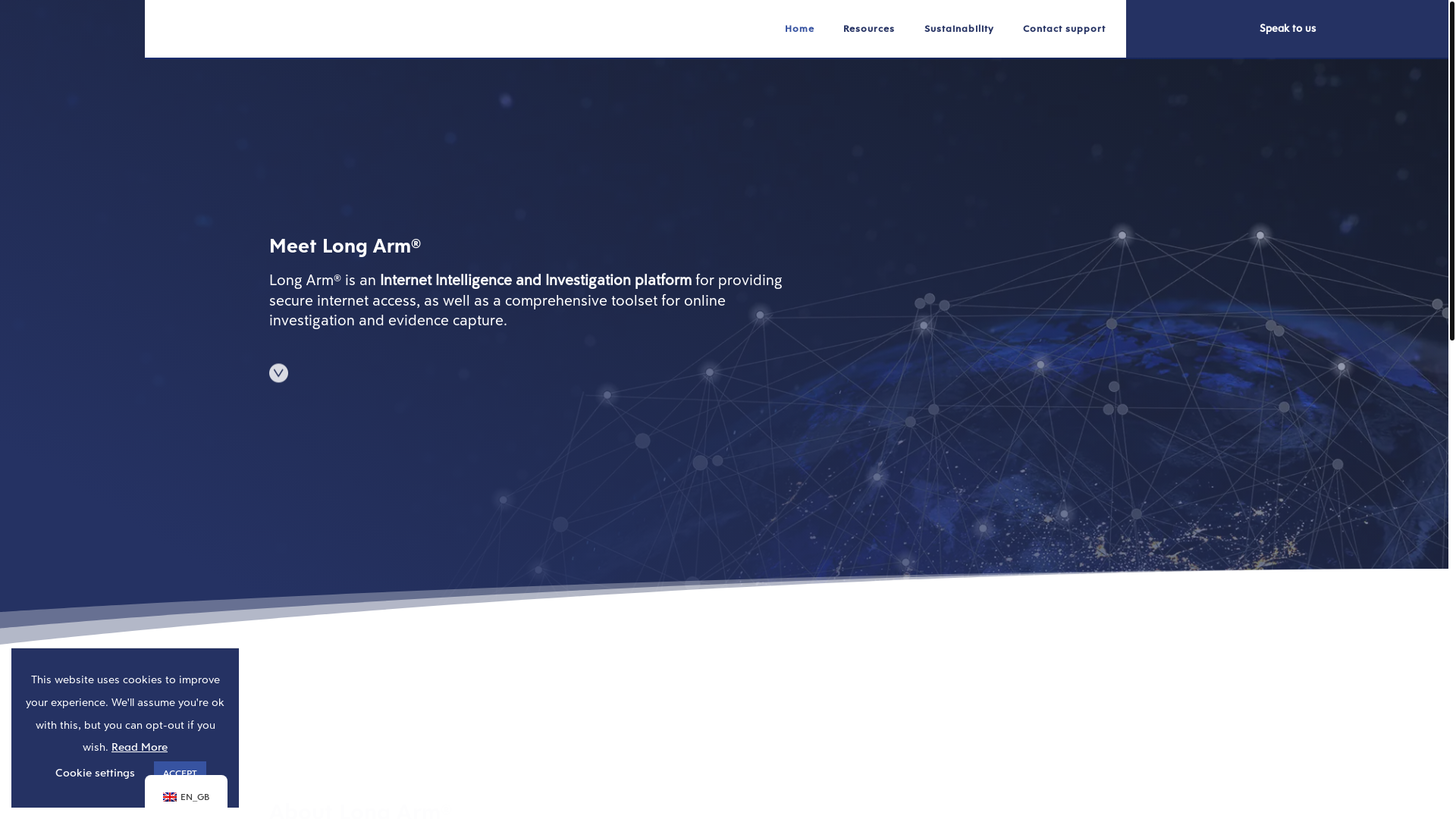 website screenshot of https://longarm.com/