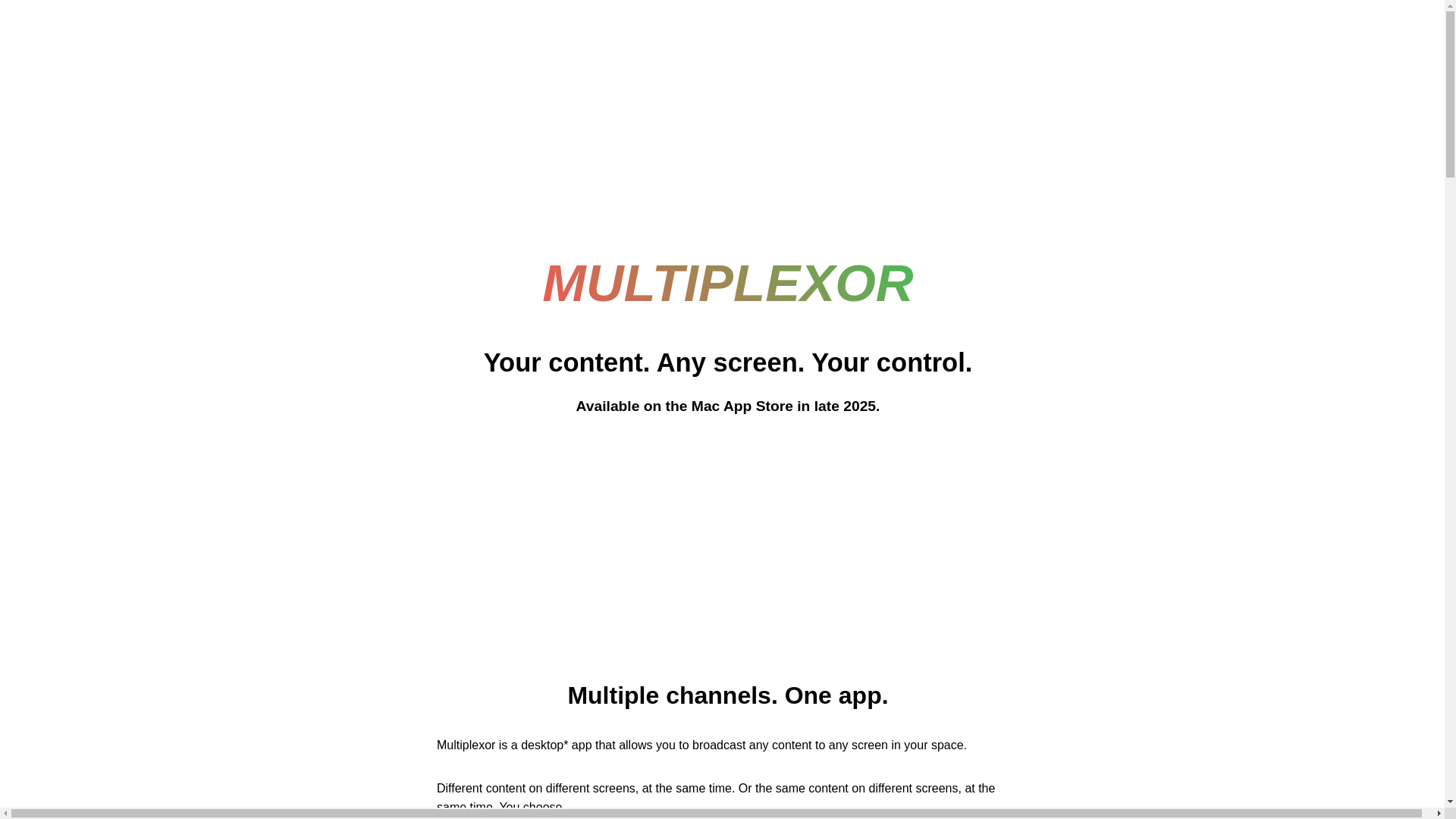 website screenshot of https://multiplexor-website.pages.dev/