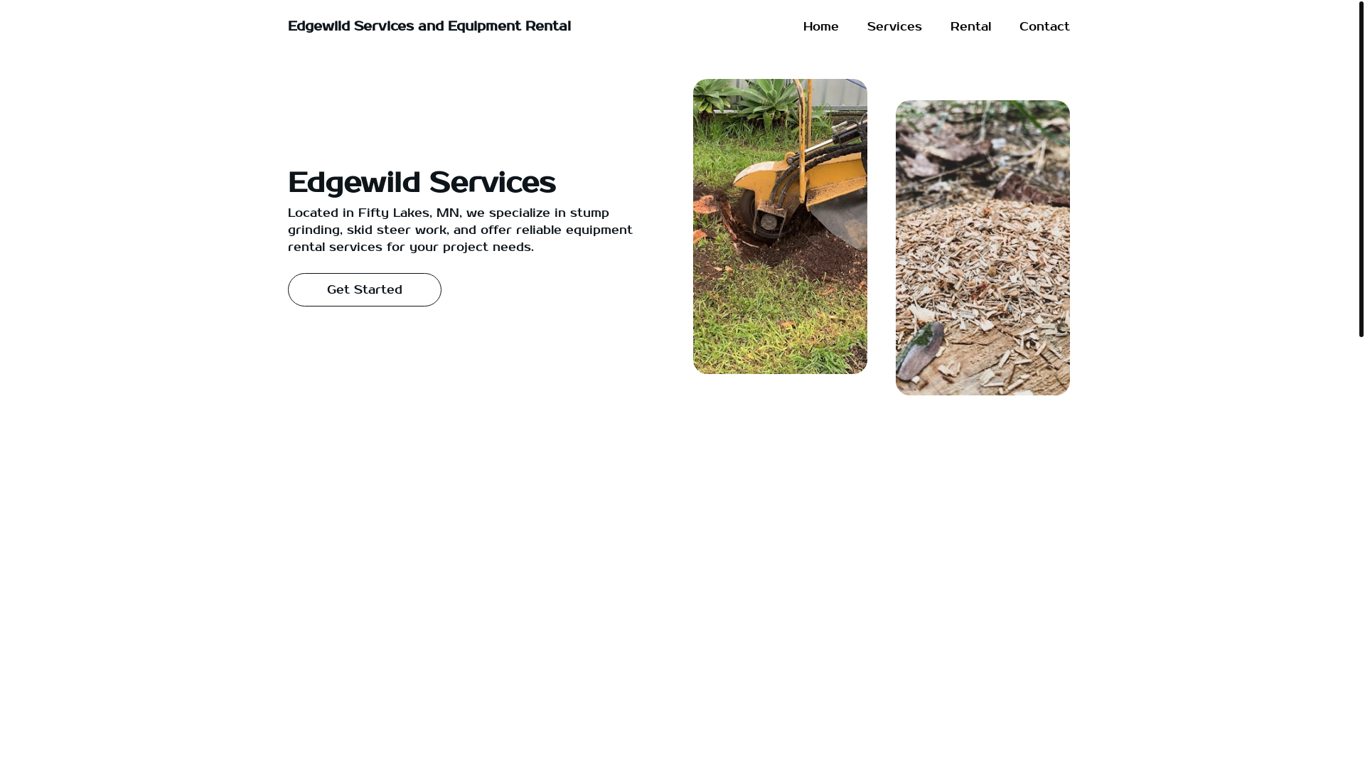 website screenshot of https://edgewildservices.com/