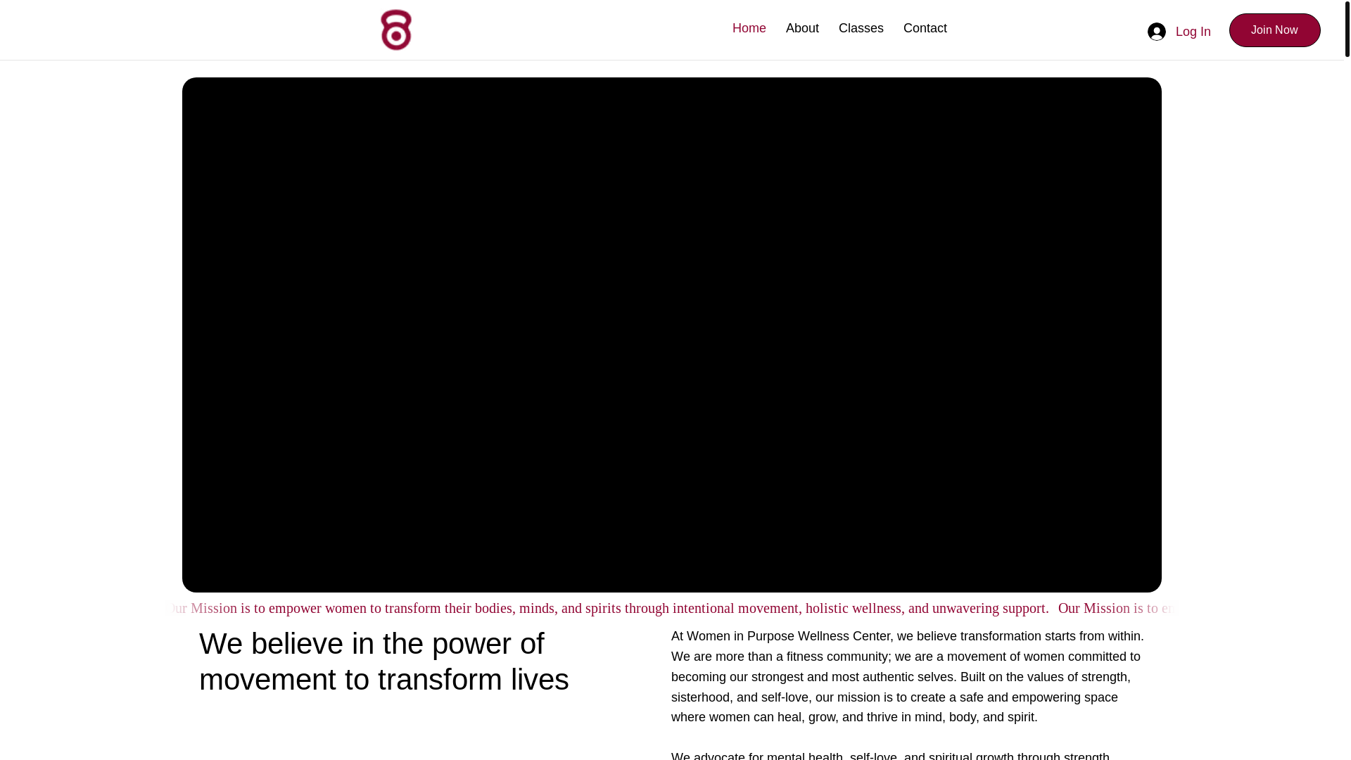 website screenshot of https://womeninpurposewellnesscenter.com/