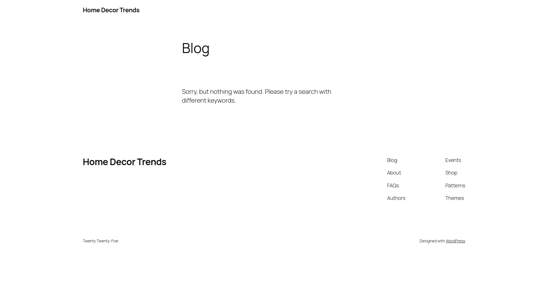 website screenshot of https://decortrendster.com/