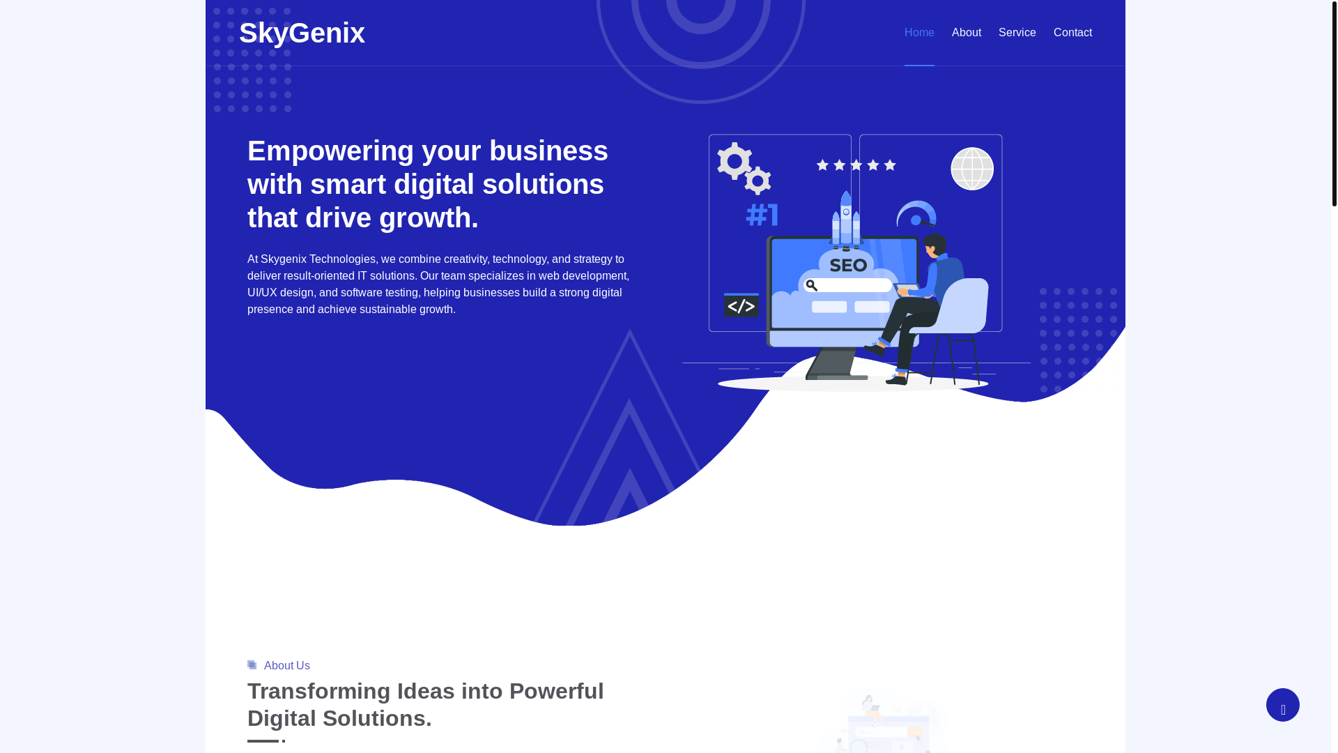 website screenshot of https://sky-website-bfw.pages.dev/