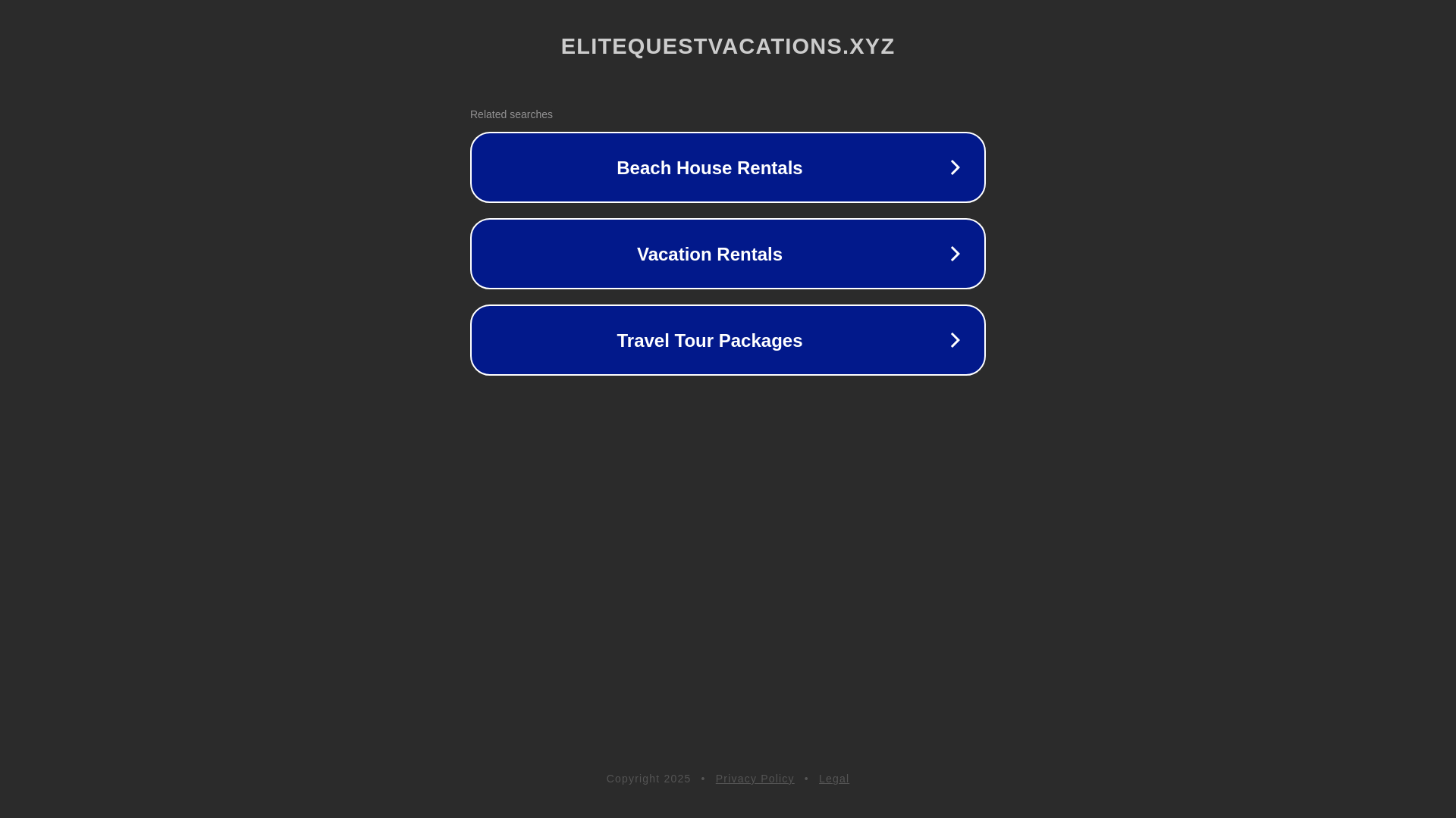 website screenshot of https://elitequestvacations.xyz/