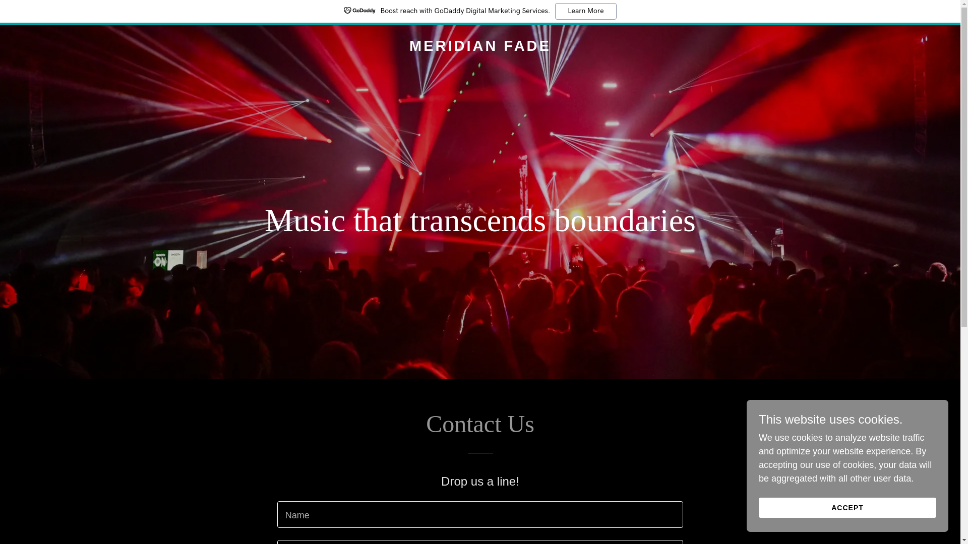 website screenshot of https://meridianfade.com/