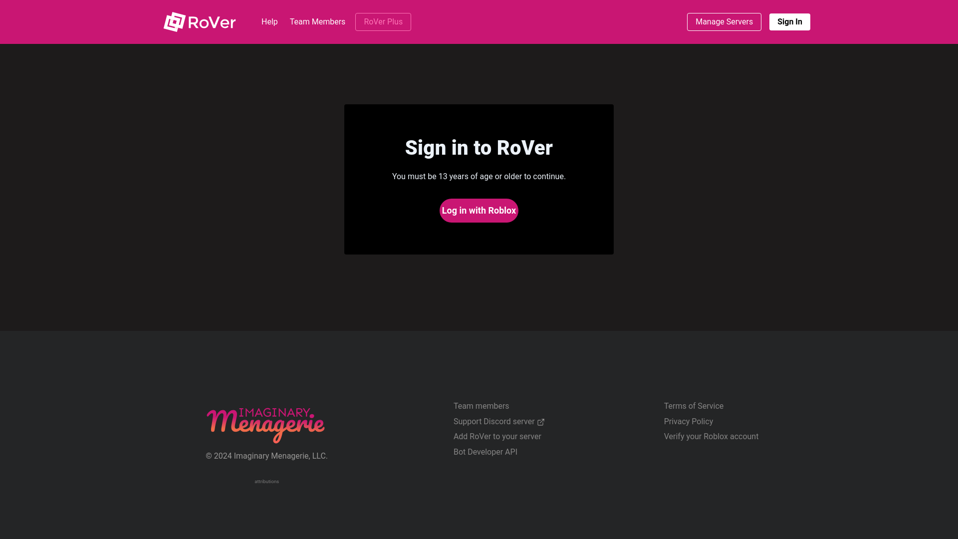 website screenshot of https://rover.mq/