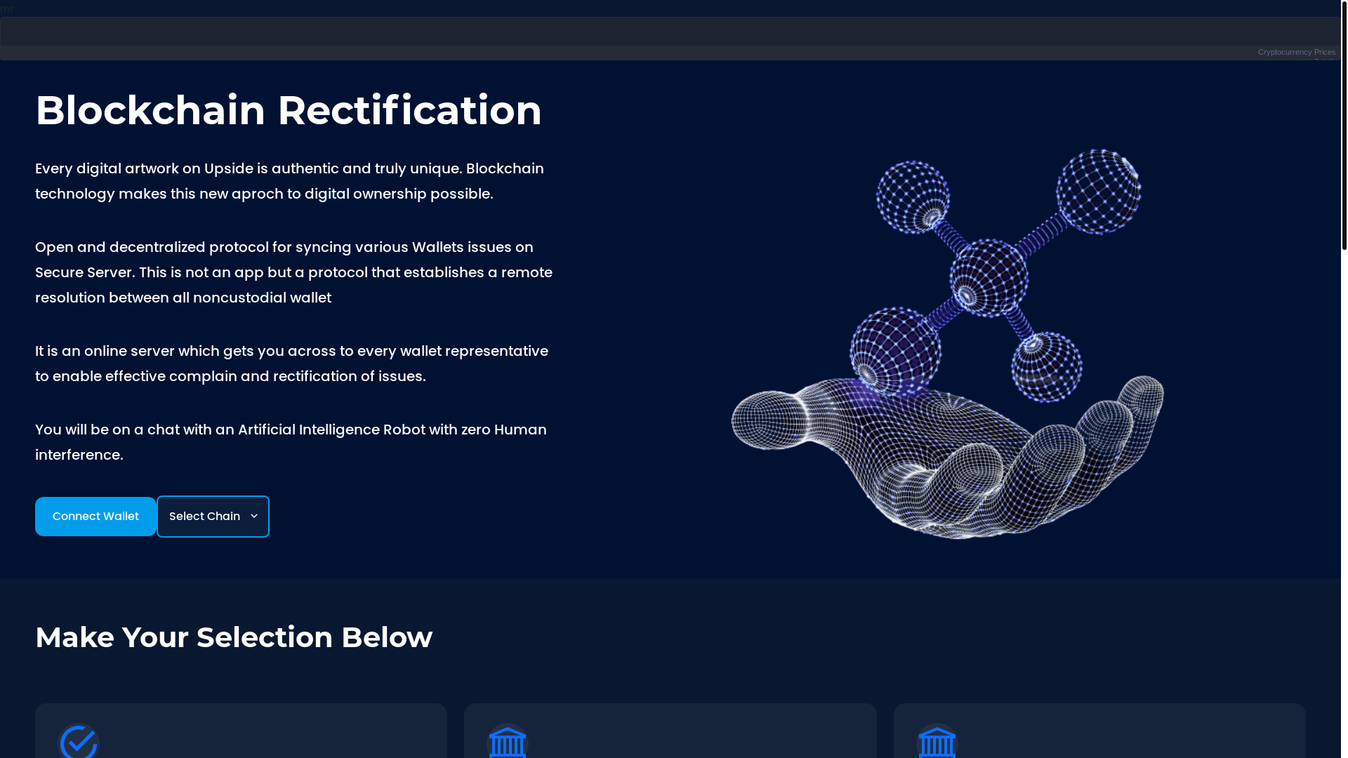 website screenshot of https://blockchainmainetdapps.pages.dev/