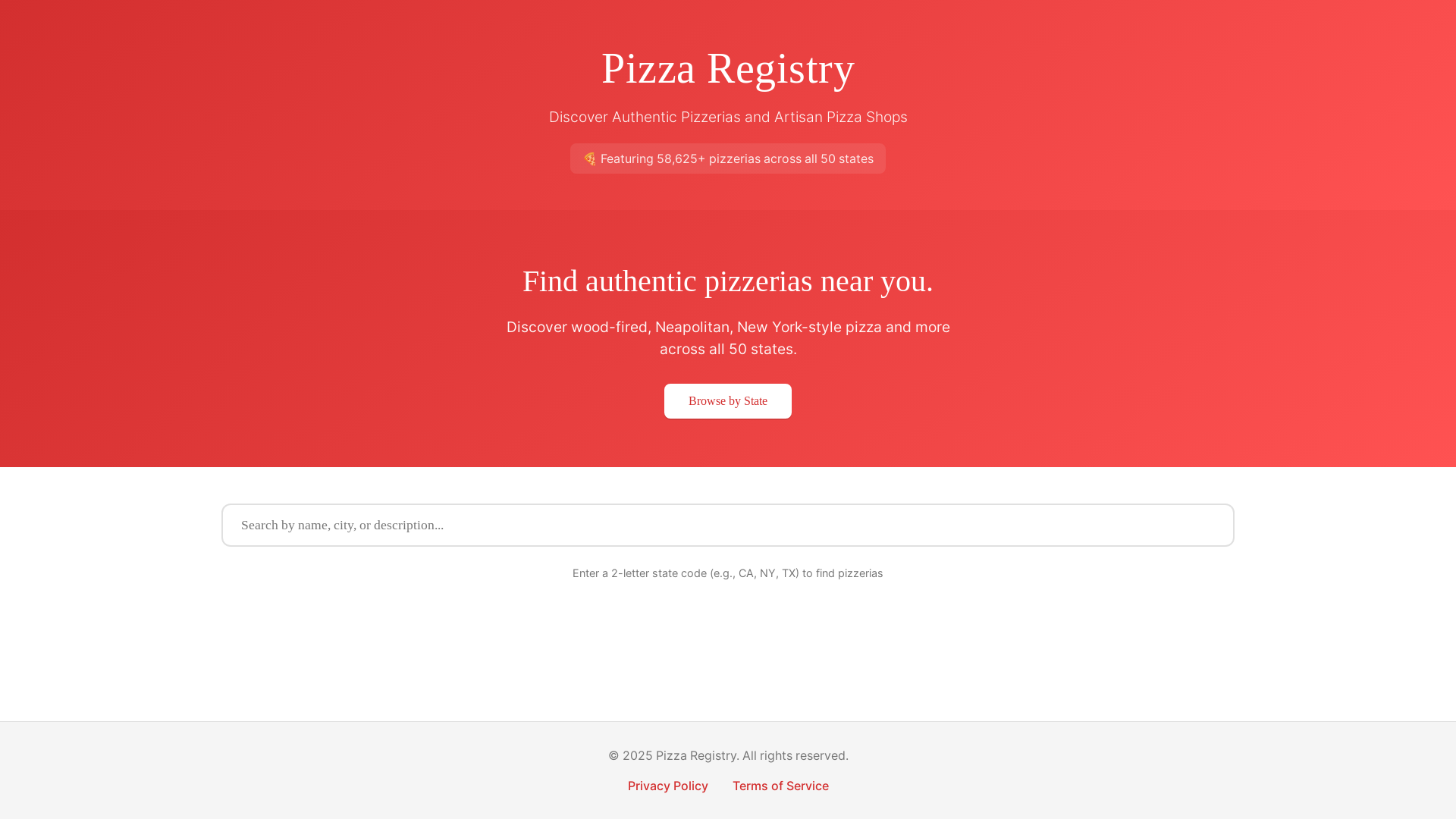 website screenshot of https://pizza-registry.pages.dev/