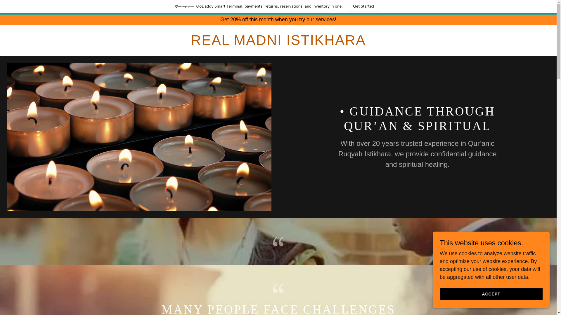 website screenshot of https://rohaniilaj.live/