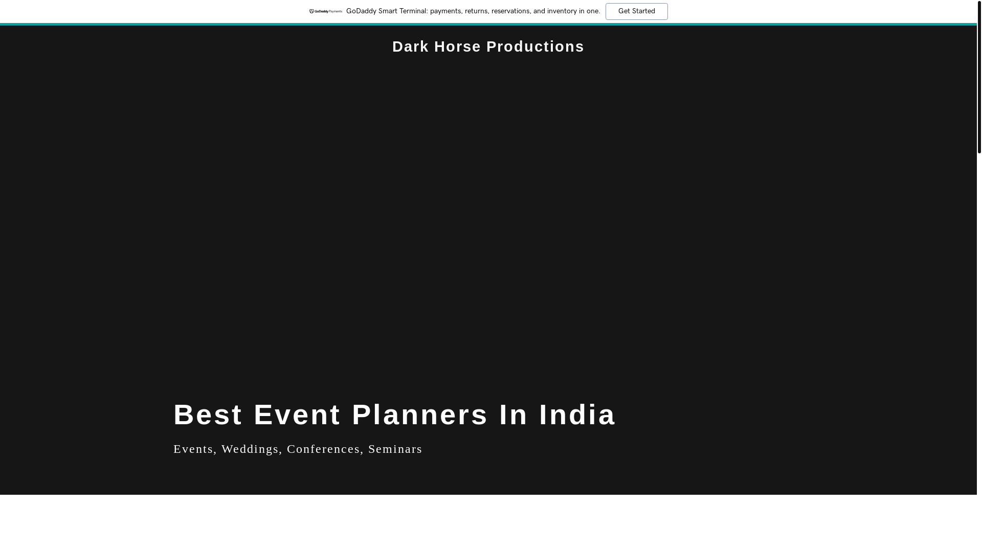 website screenshot of https://darkhorseproductions.life/