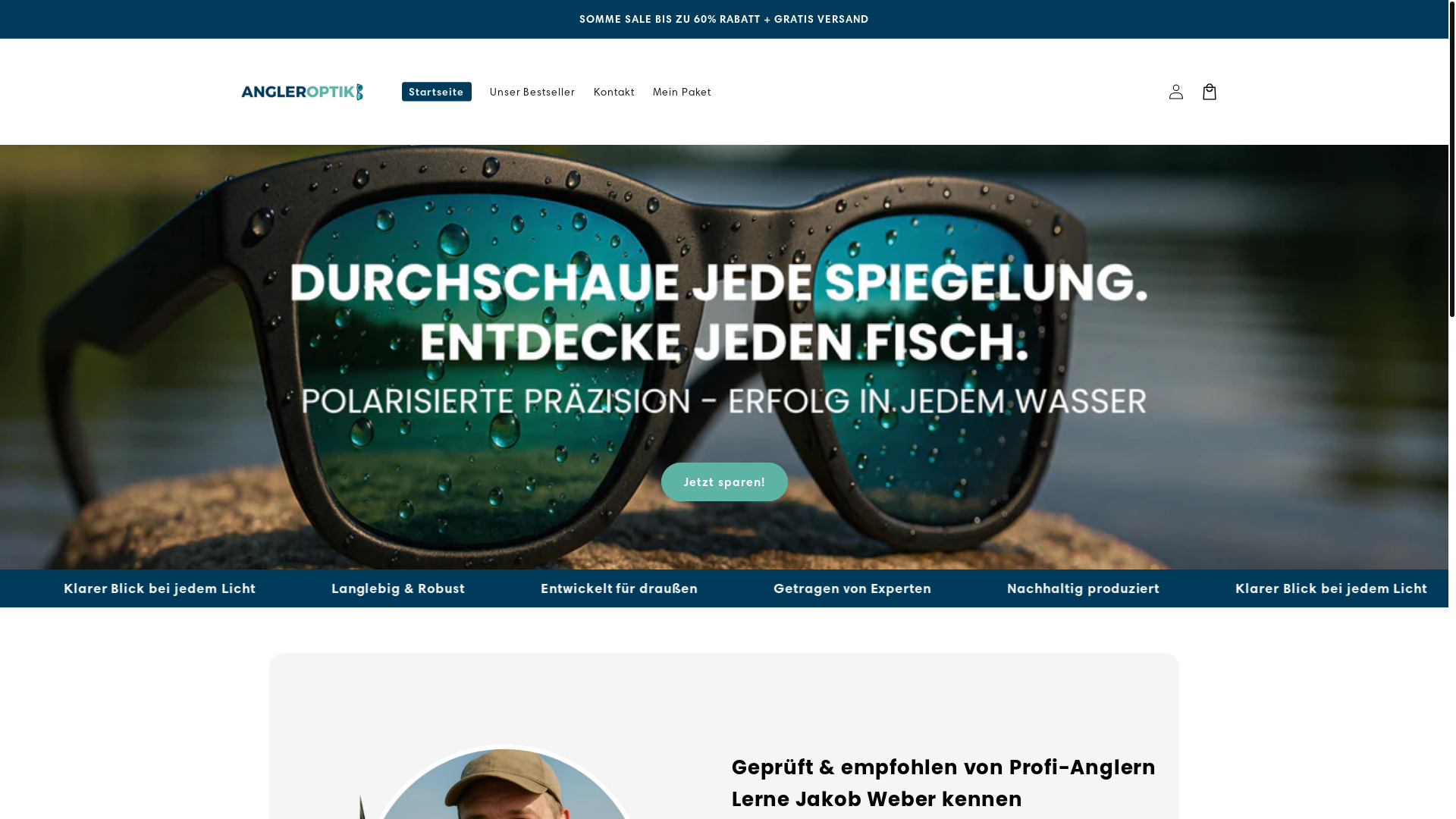 website screenshot of https://angler-optik.de/