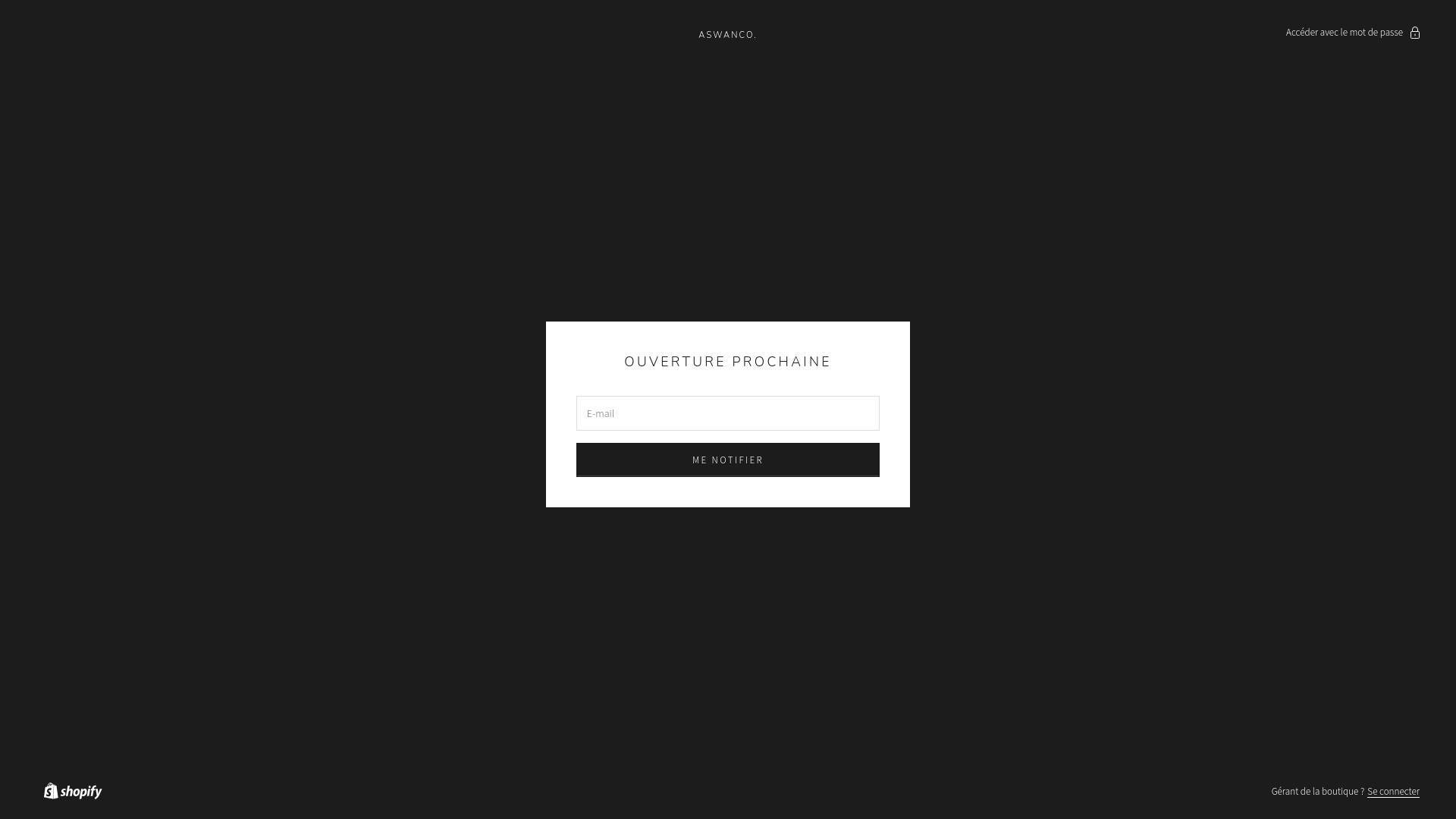 website screenshot of https://aswanco.fr/