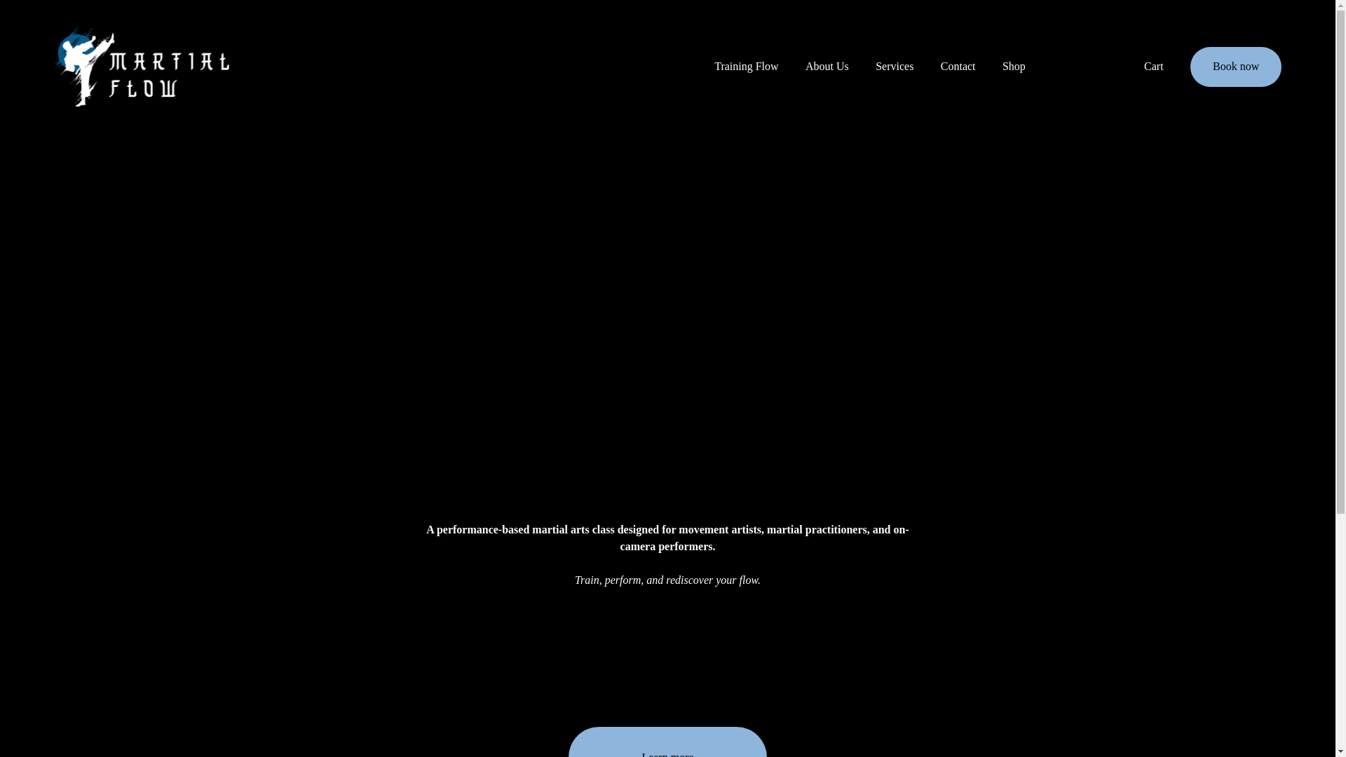 website screenshot of https://martial-flow.com/
