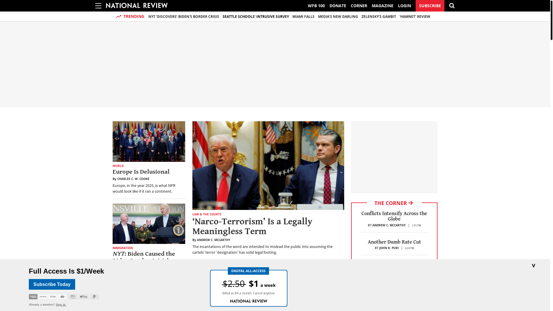 website screenshot of https://nationalreview.com/
