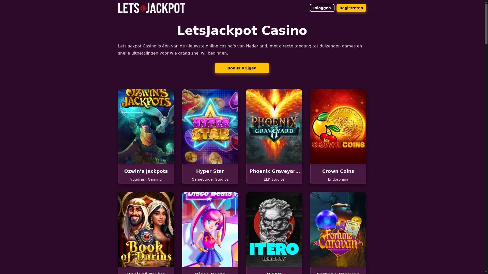 website screenshot of https://letsjackpot777-nl.pages.dev/
