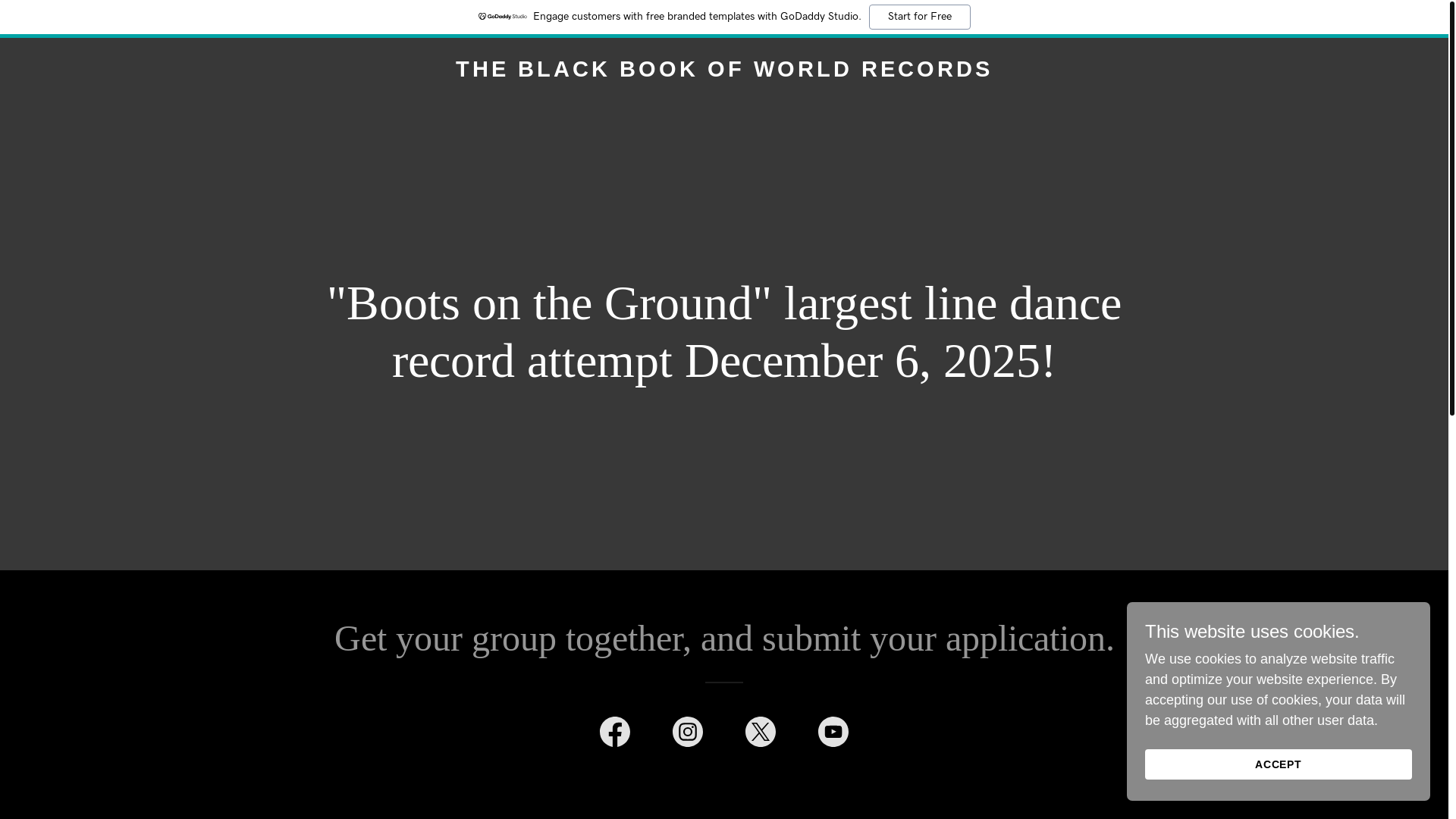 website screenshot of https://blackbookofrecords.com/