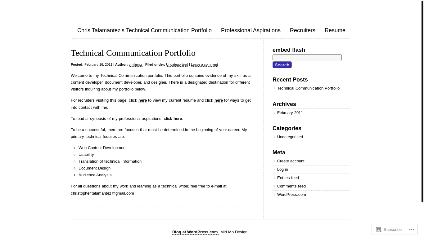 website screenshot of https://christalamantez.com/