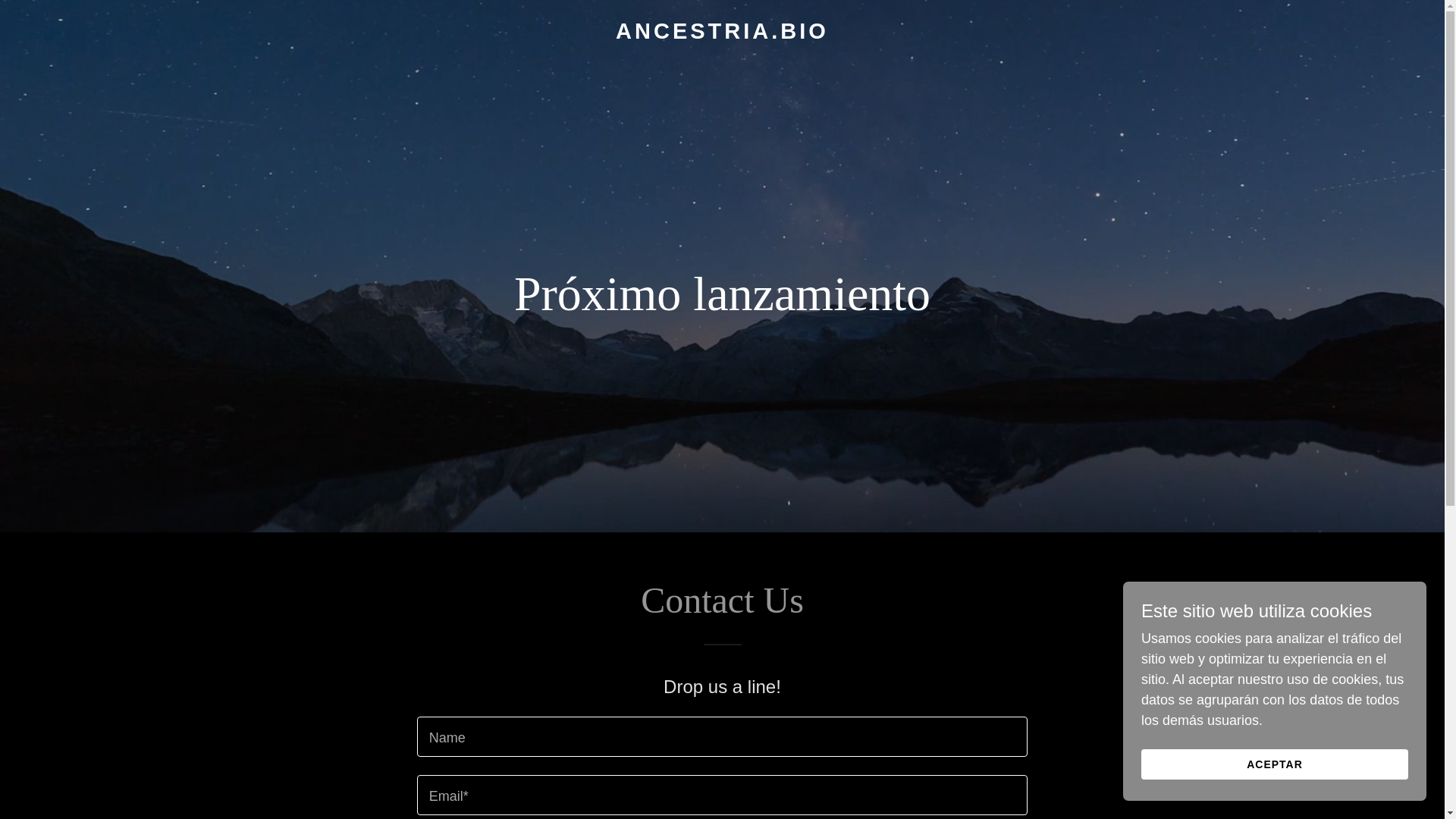 website screenshot of https://ancestria.bio/