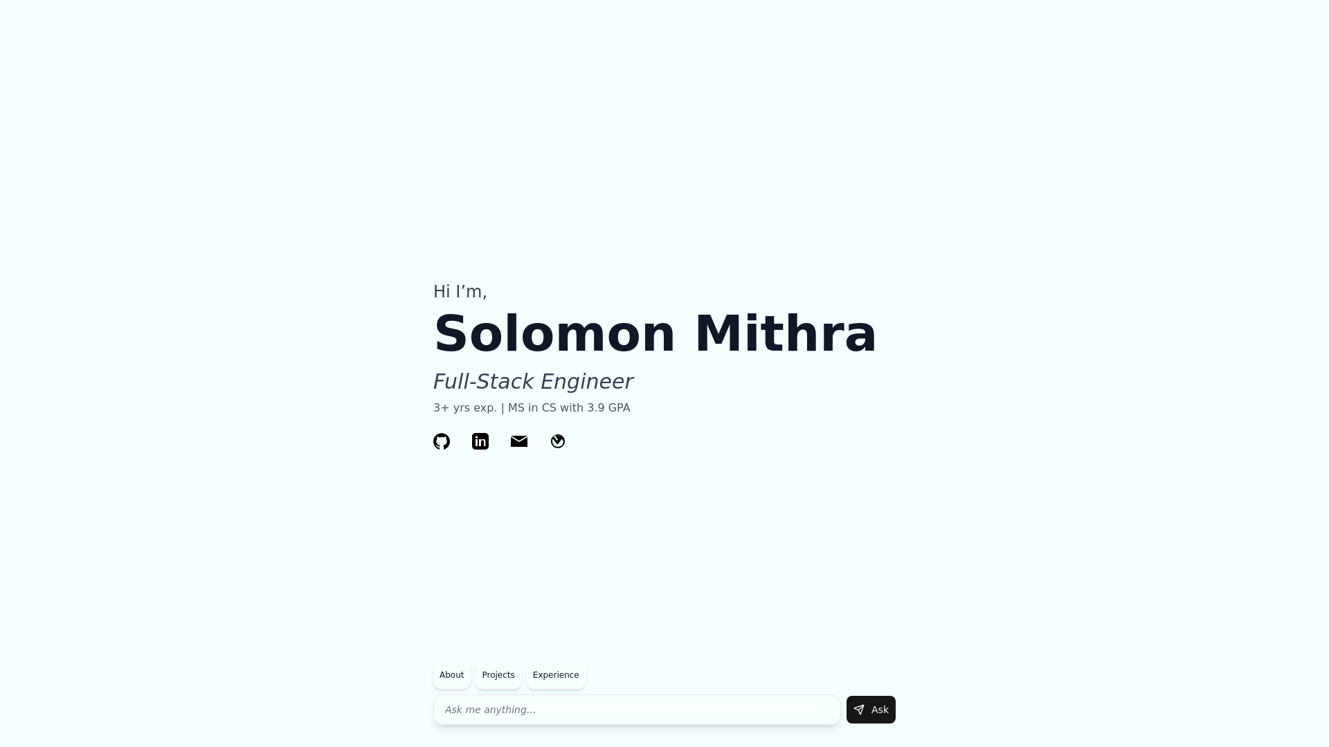 website screenshot of https://solomon-ai-portfolio.pages.dev/