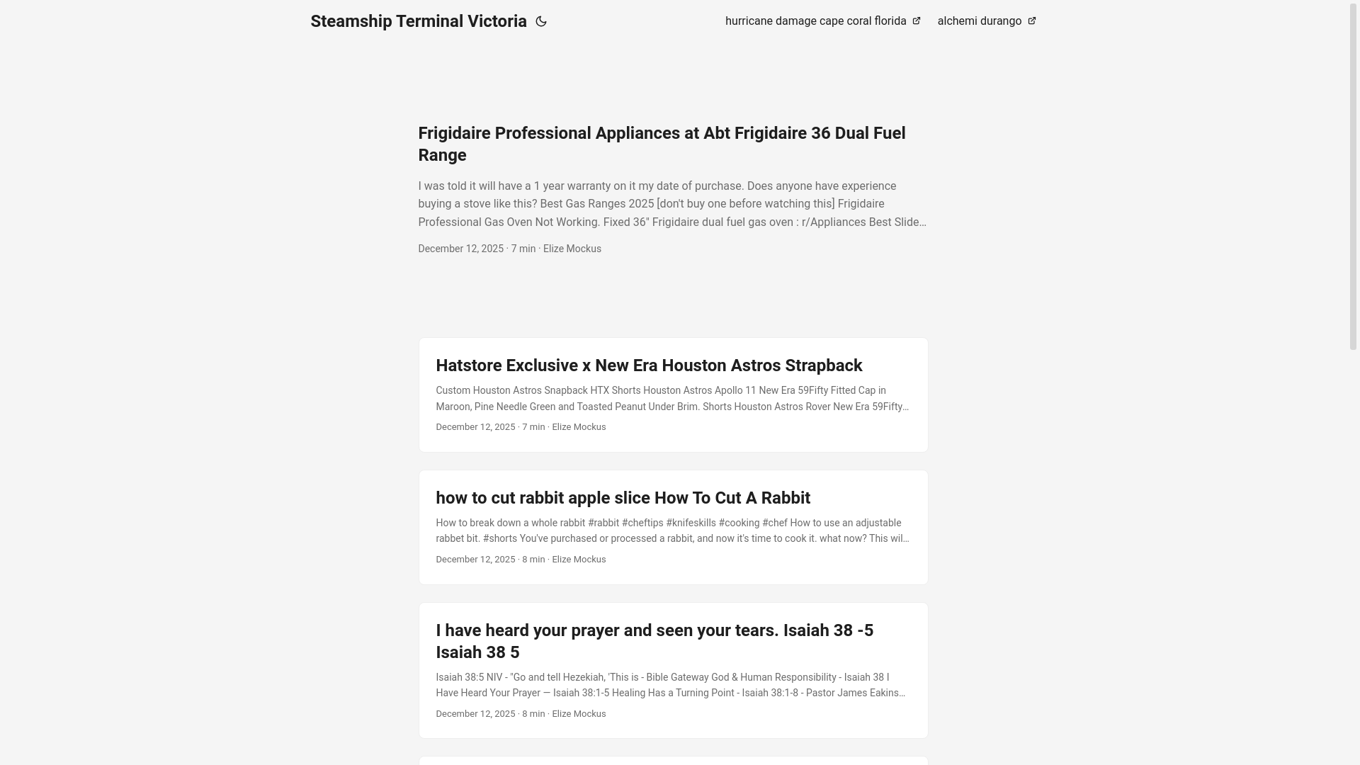website screenshot of https://steamshipterminalvictoria.pages.dev/