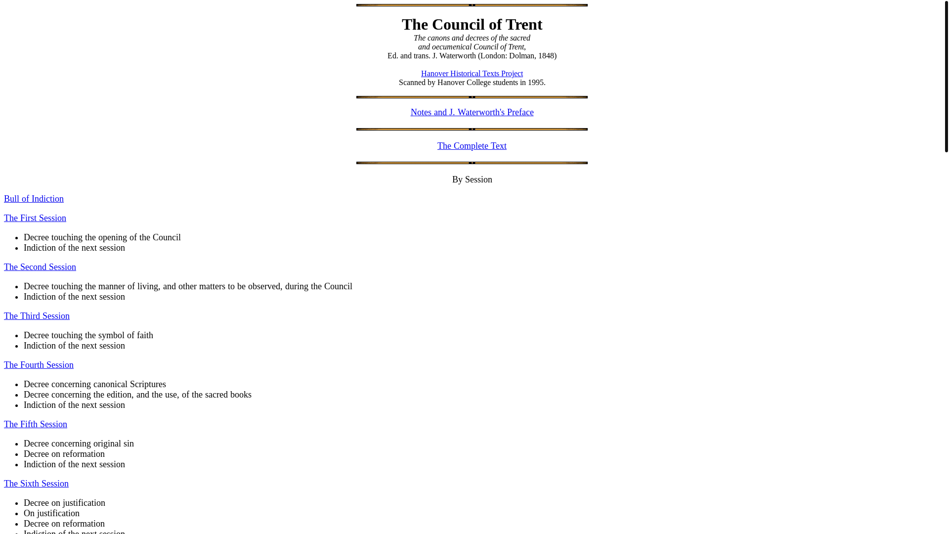 website screenshot of https://history.hanover.edu/texts/trent.html