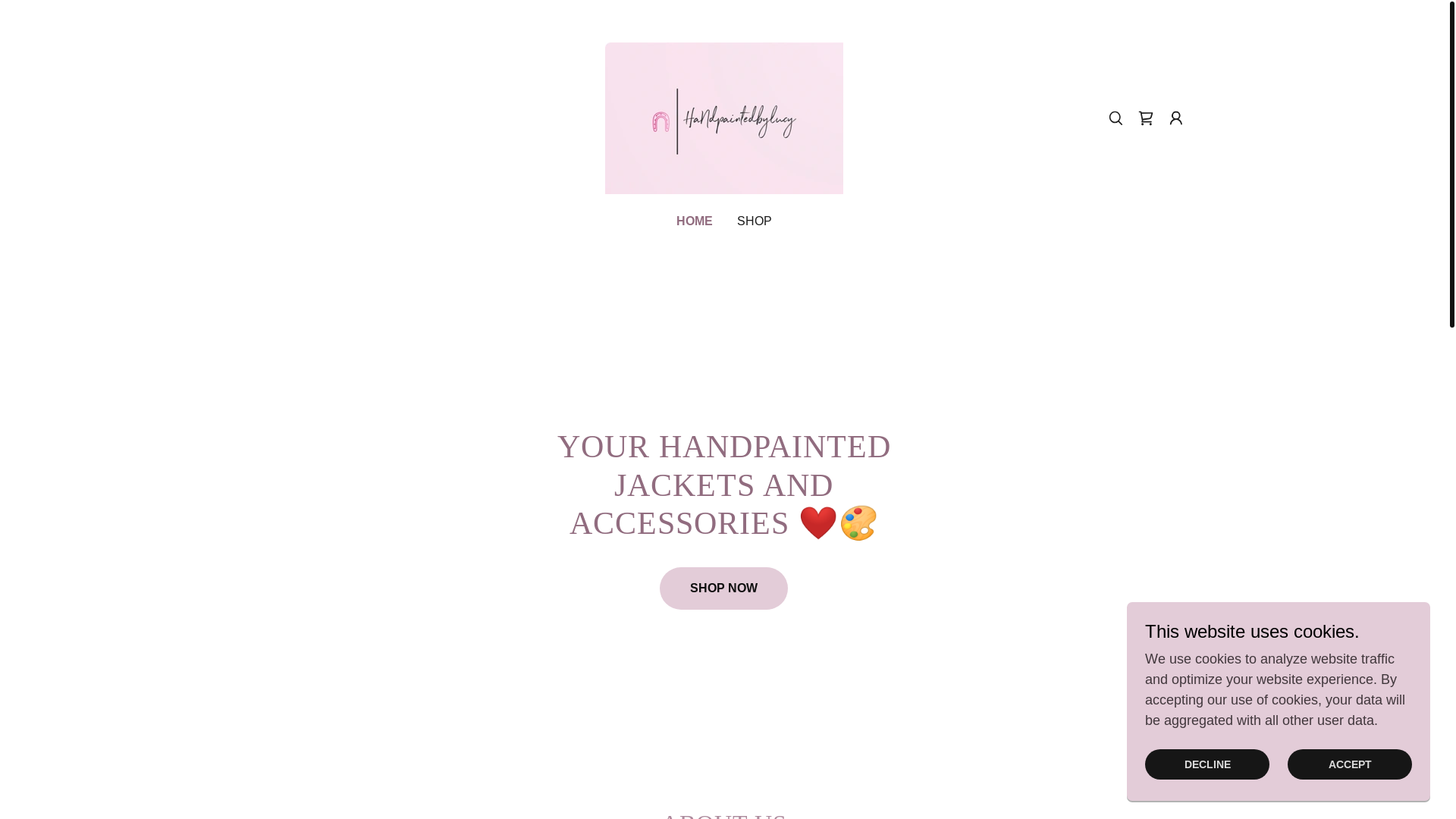website screenshot of https://handpaintedbylucy.co.uk/