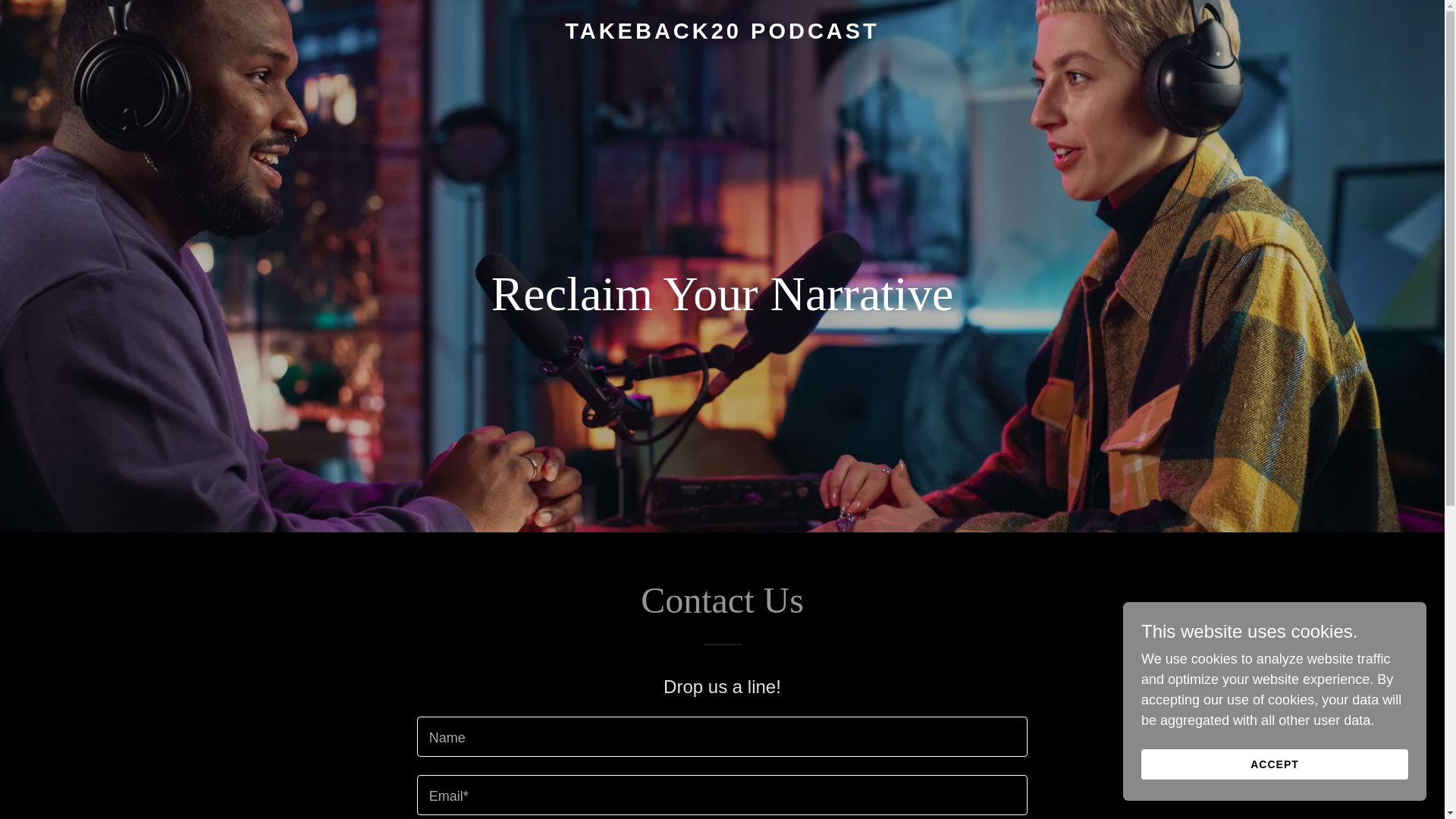 website screenshot of https://takeback20podcast.com/