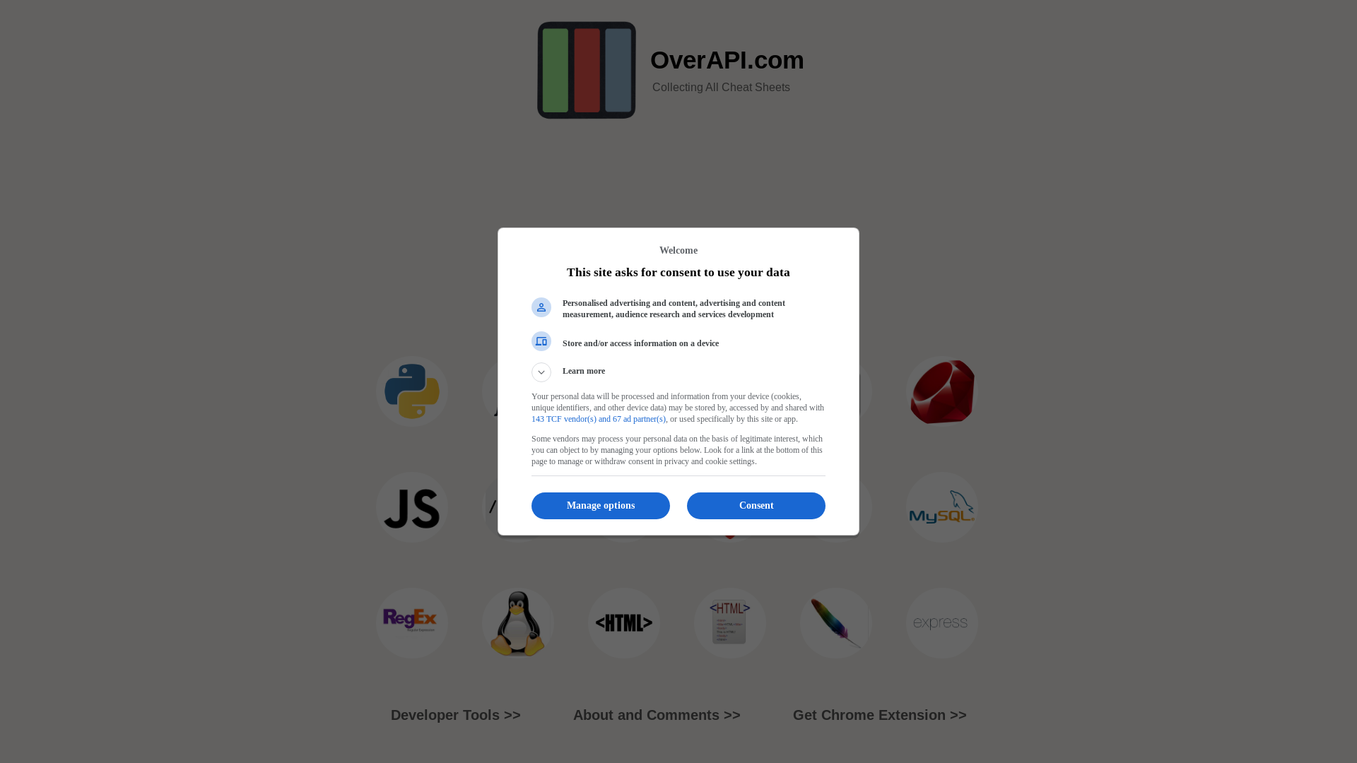 website screenshot of https://overapi.com/